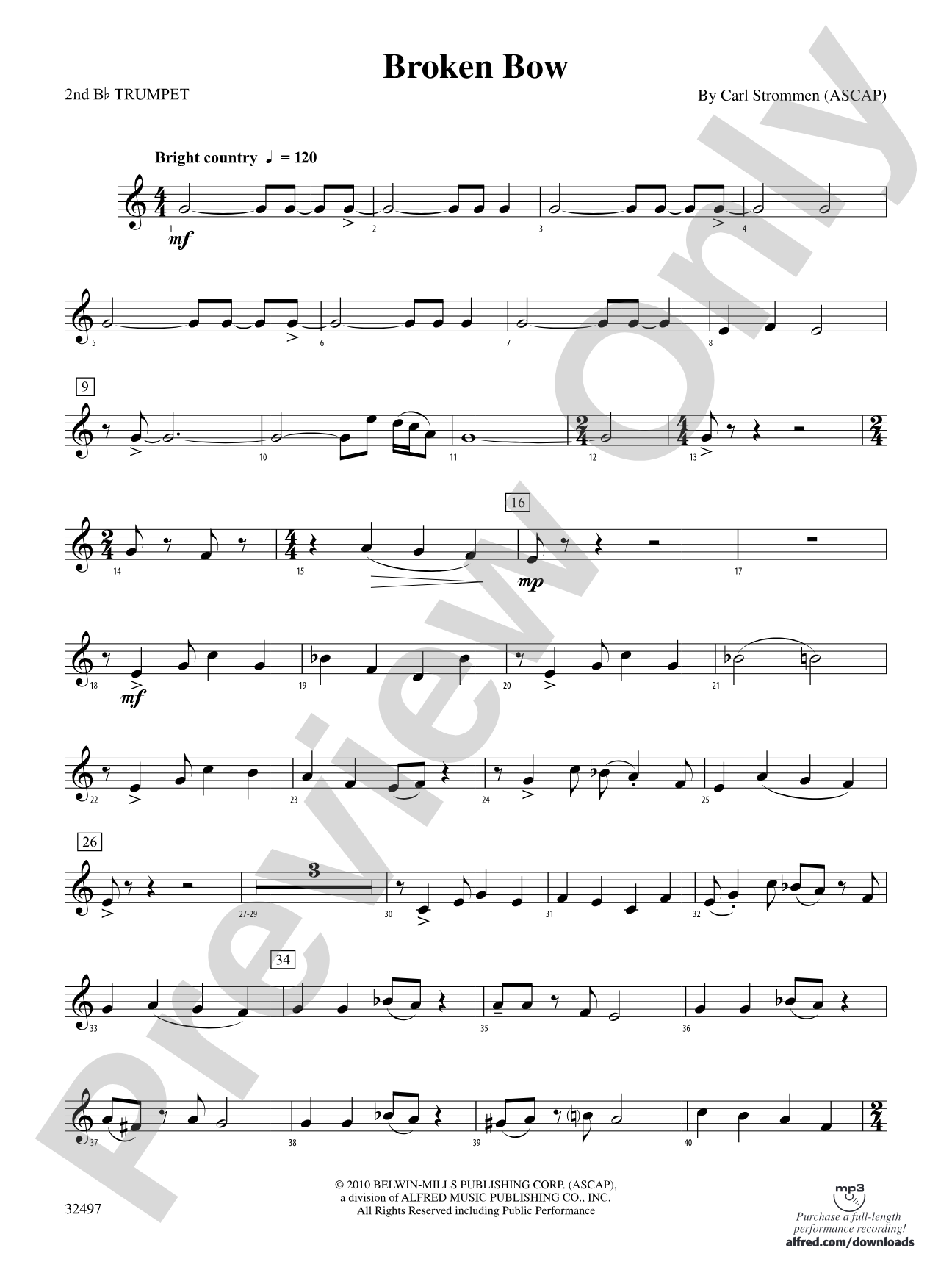 Broken Bow: 2nd B-flat Trumpet