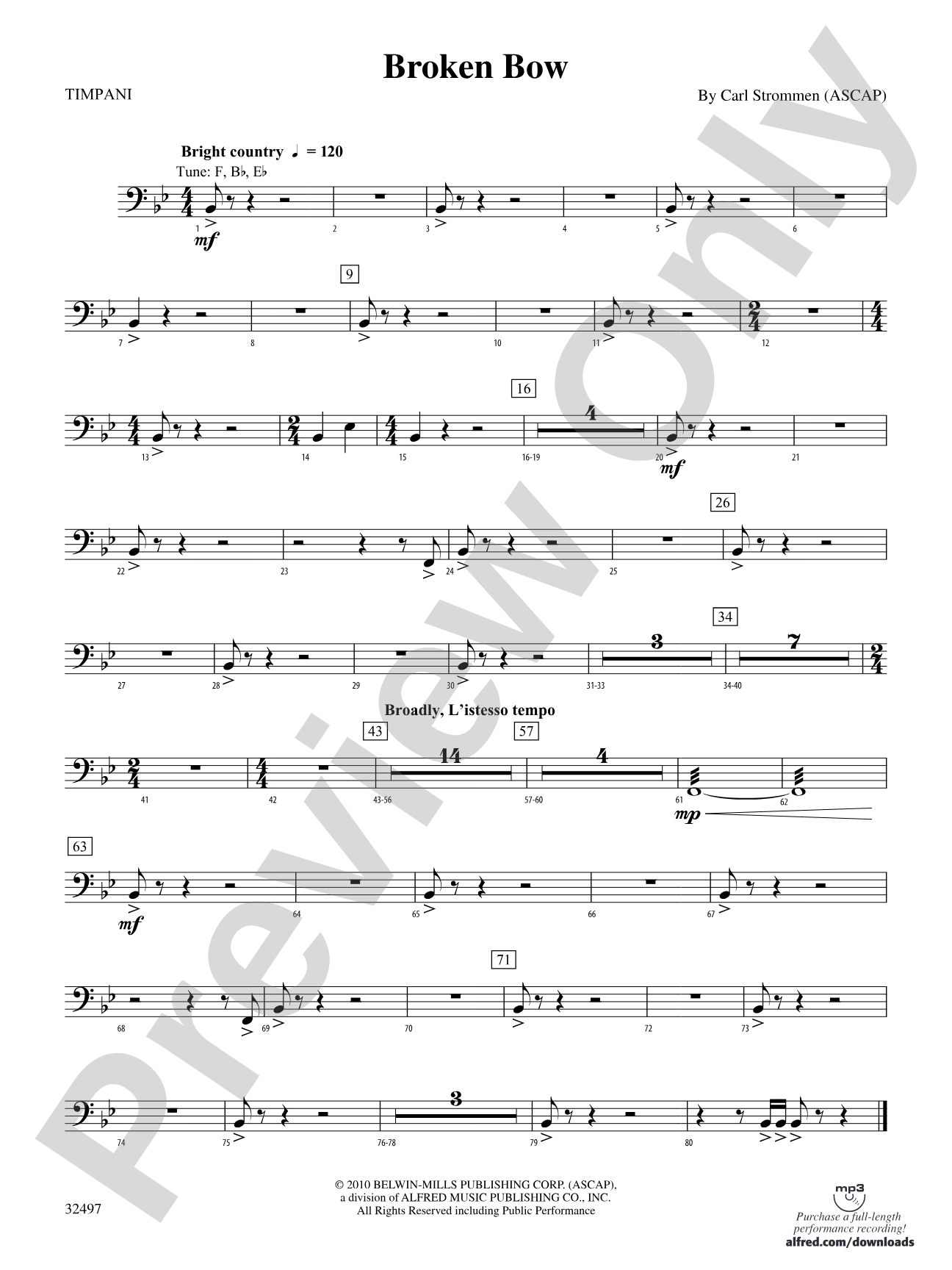Broken Bow: Timpani