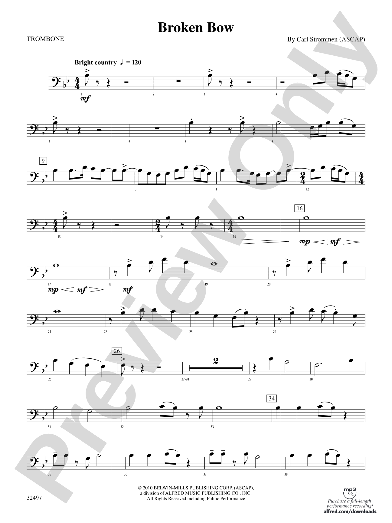 Broken Bow: 1st Trombone