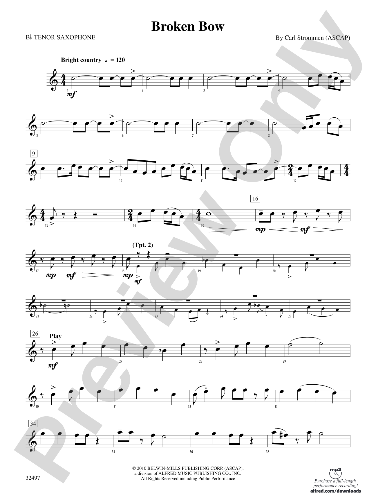 Broken Bow: B-flat Tenor Saxophone