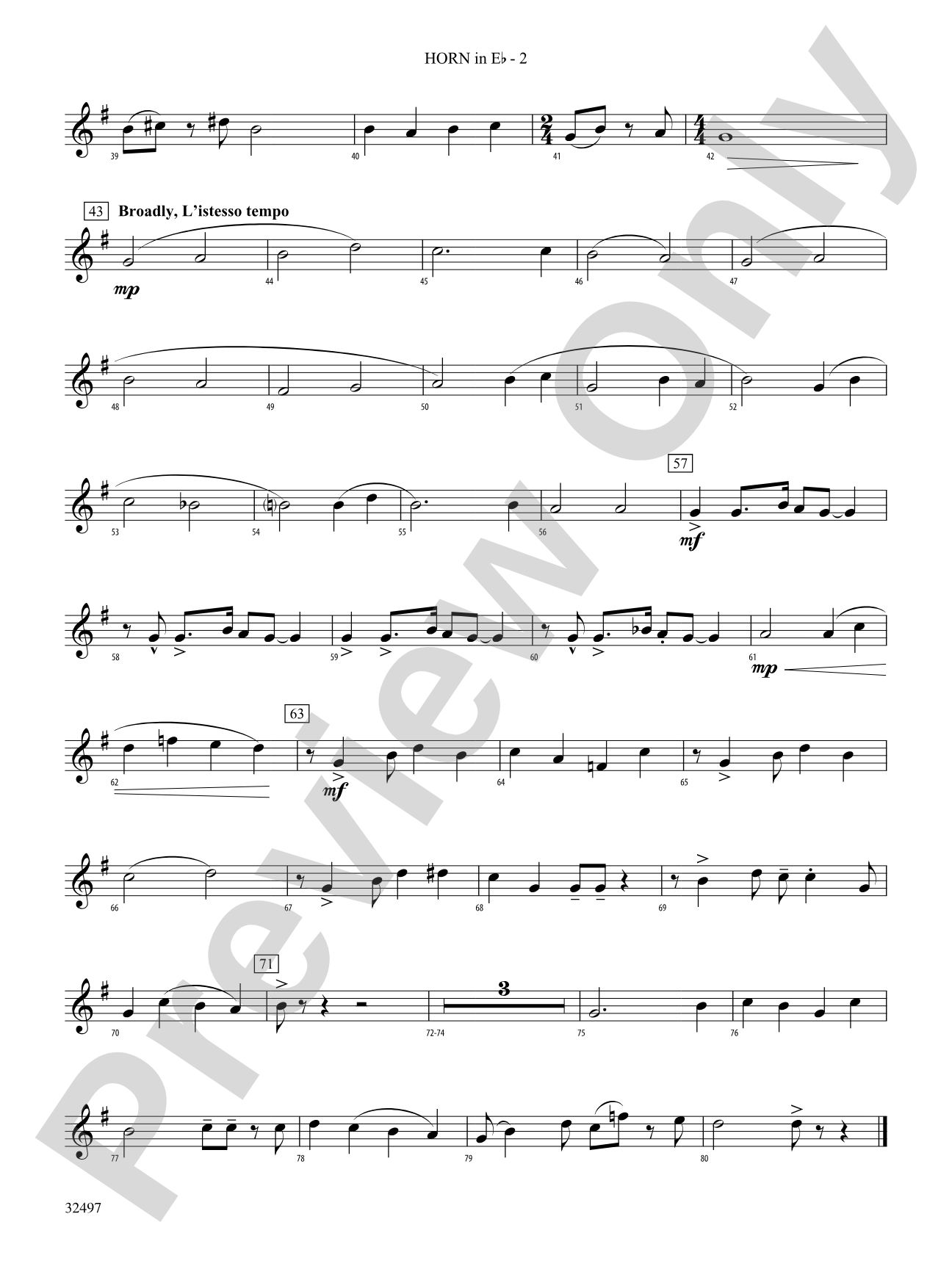 Broken Bow: (wp) 1st Horn in E-flat