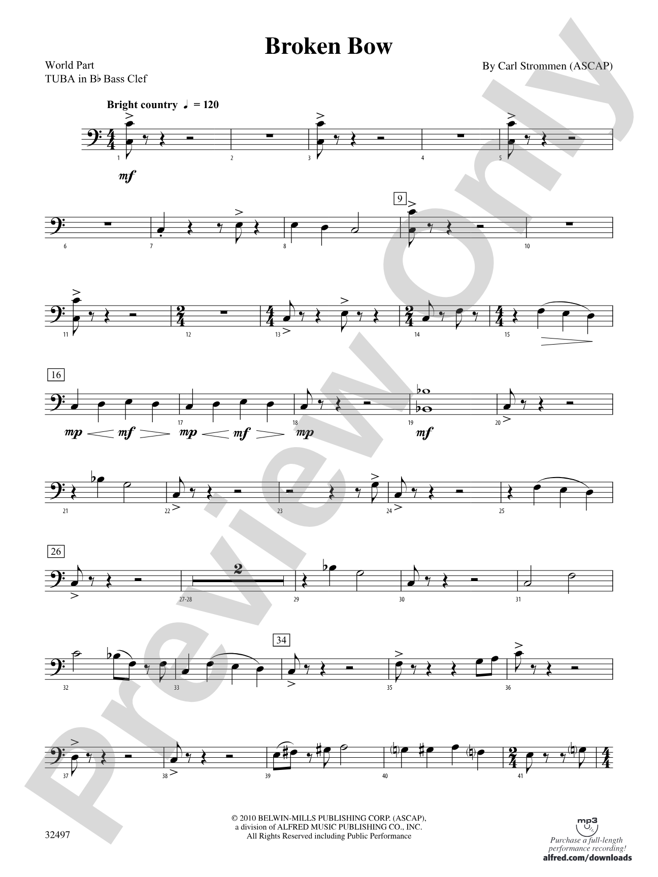 Broken Bow: (wp) B-flat Tuba B.C.