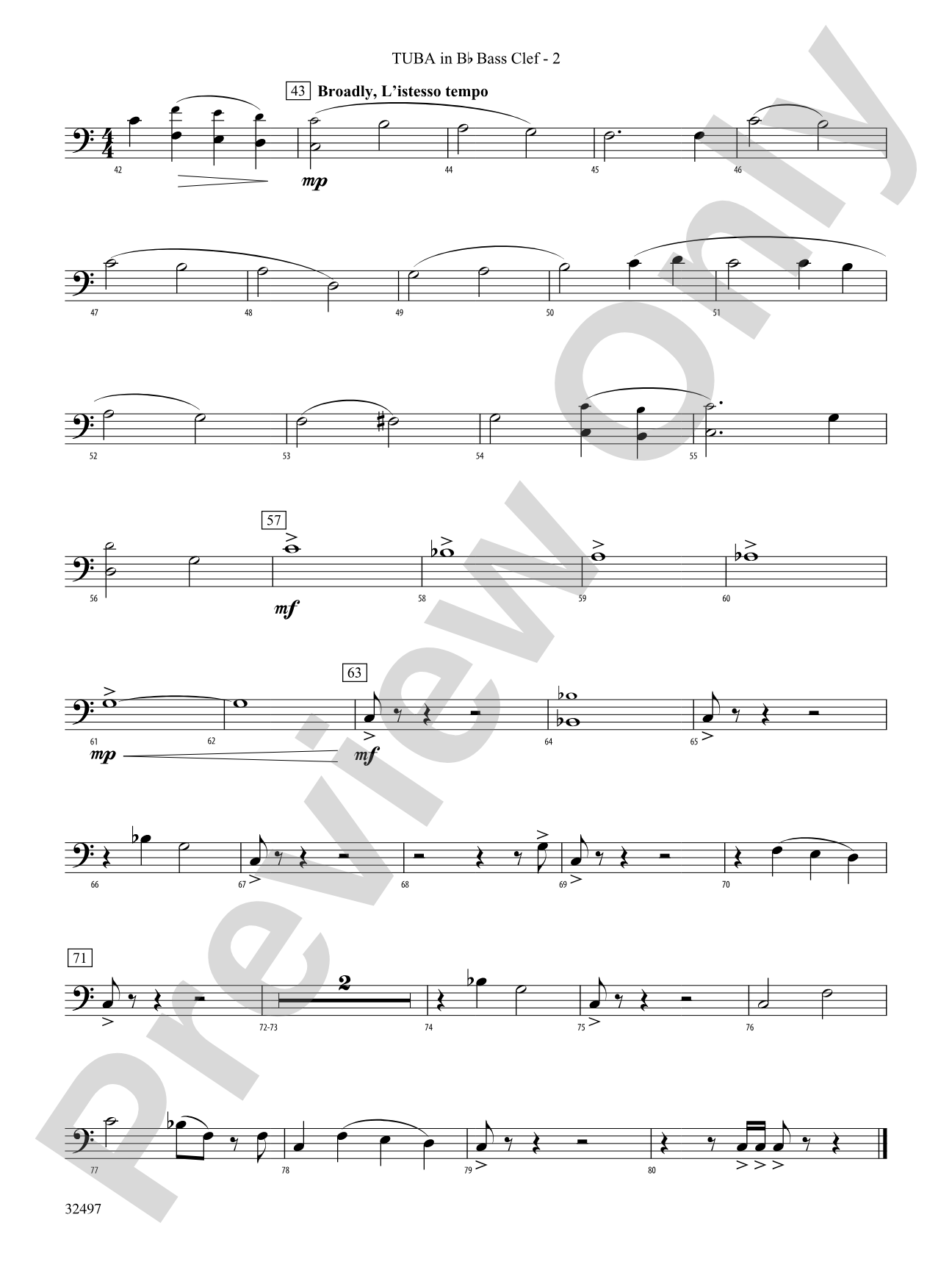 Broken Bow: (wp) B-flat Tuba B.C.