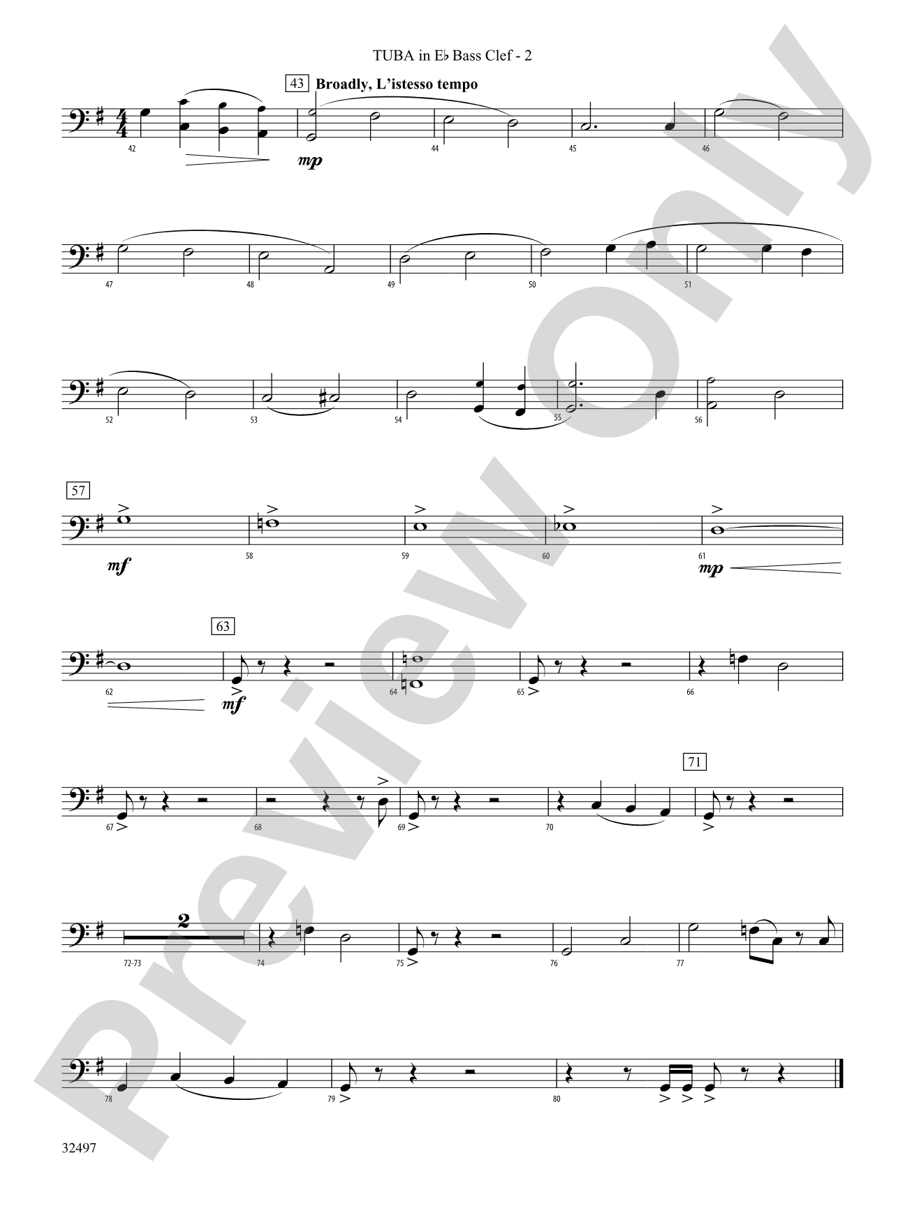 Broken Bow: (wp) E-flat Tuba B.C.