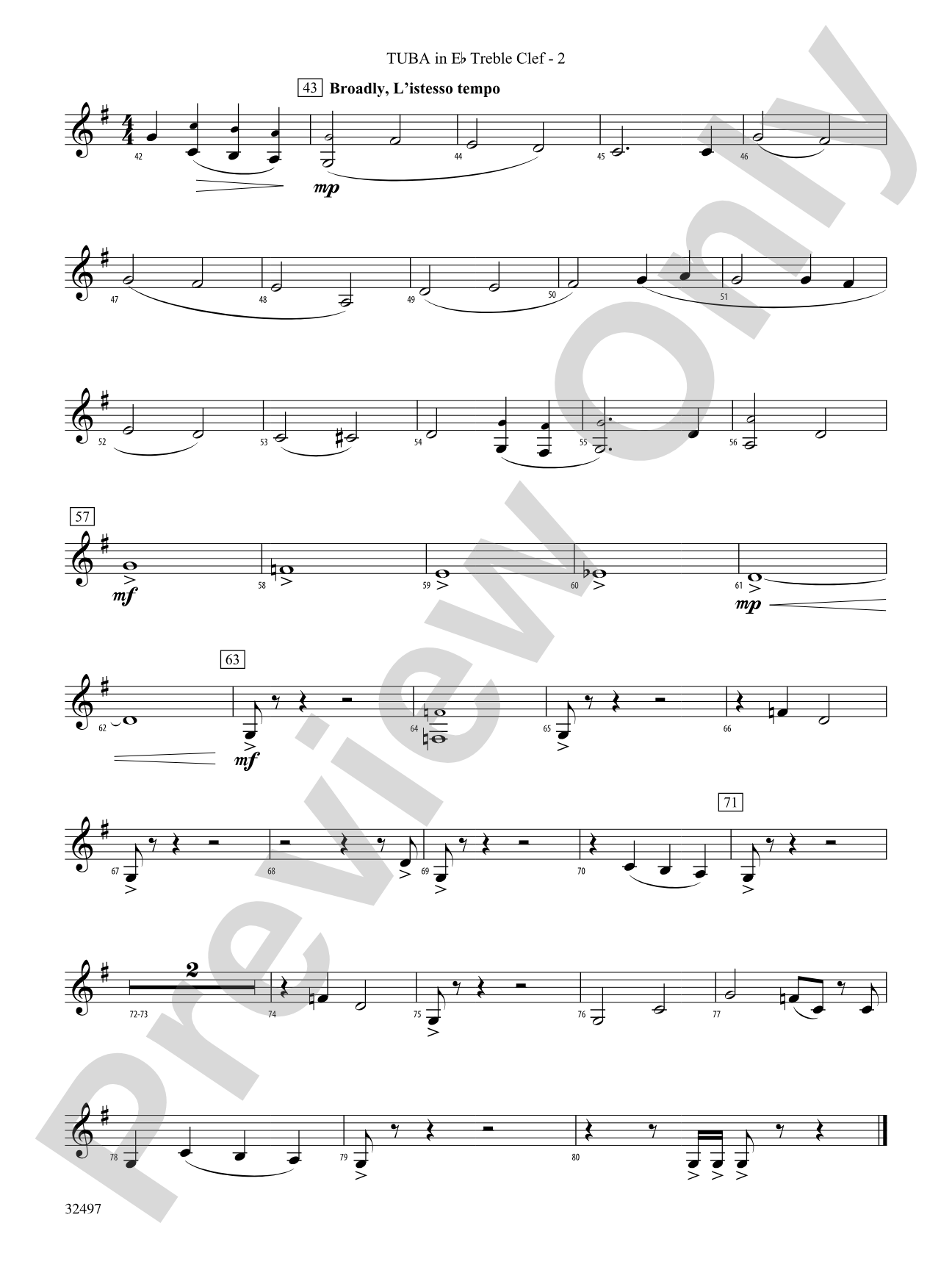 Broken Bow: (wp) E-flat Tuba T.C.