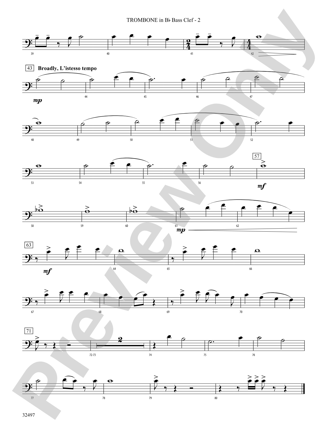 Broken Bow: (wp) 1st B-flat Trombone B.C.