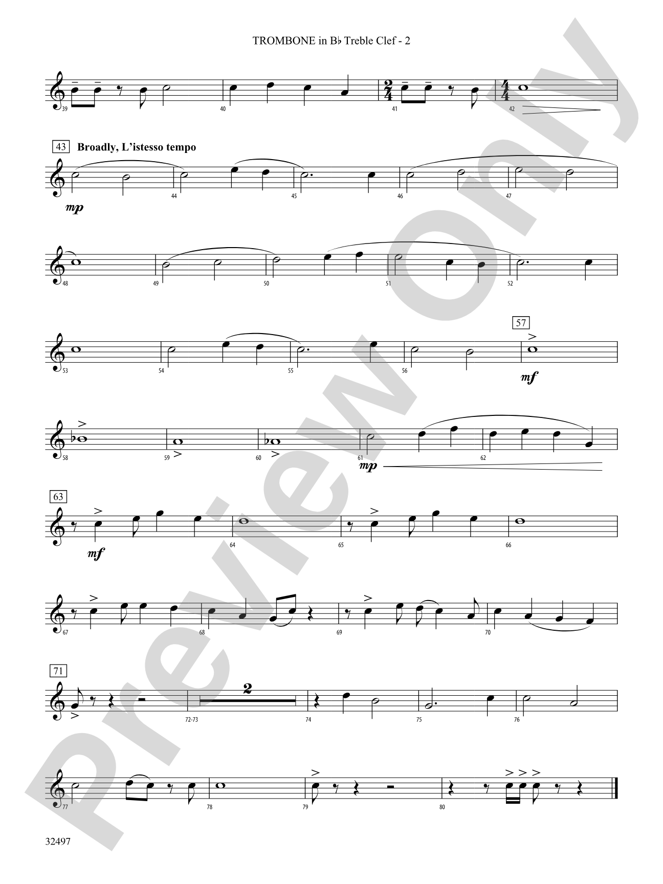 Broken Bow: (wp) 1st B-flat Trombone T.C.