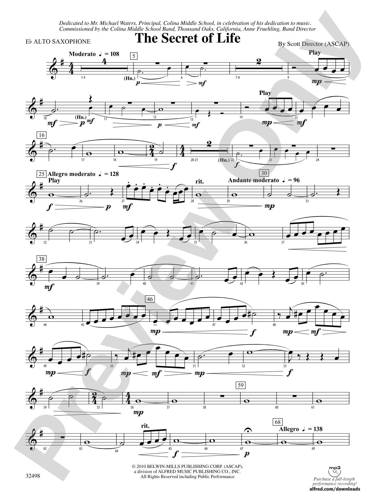 The Secret of Life: E-flat Alto Saxophone