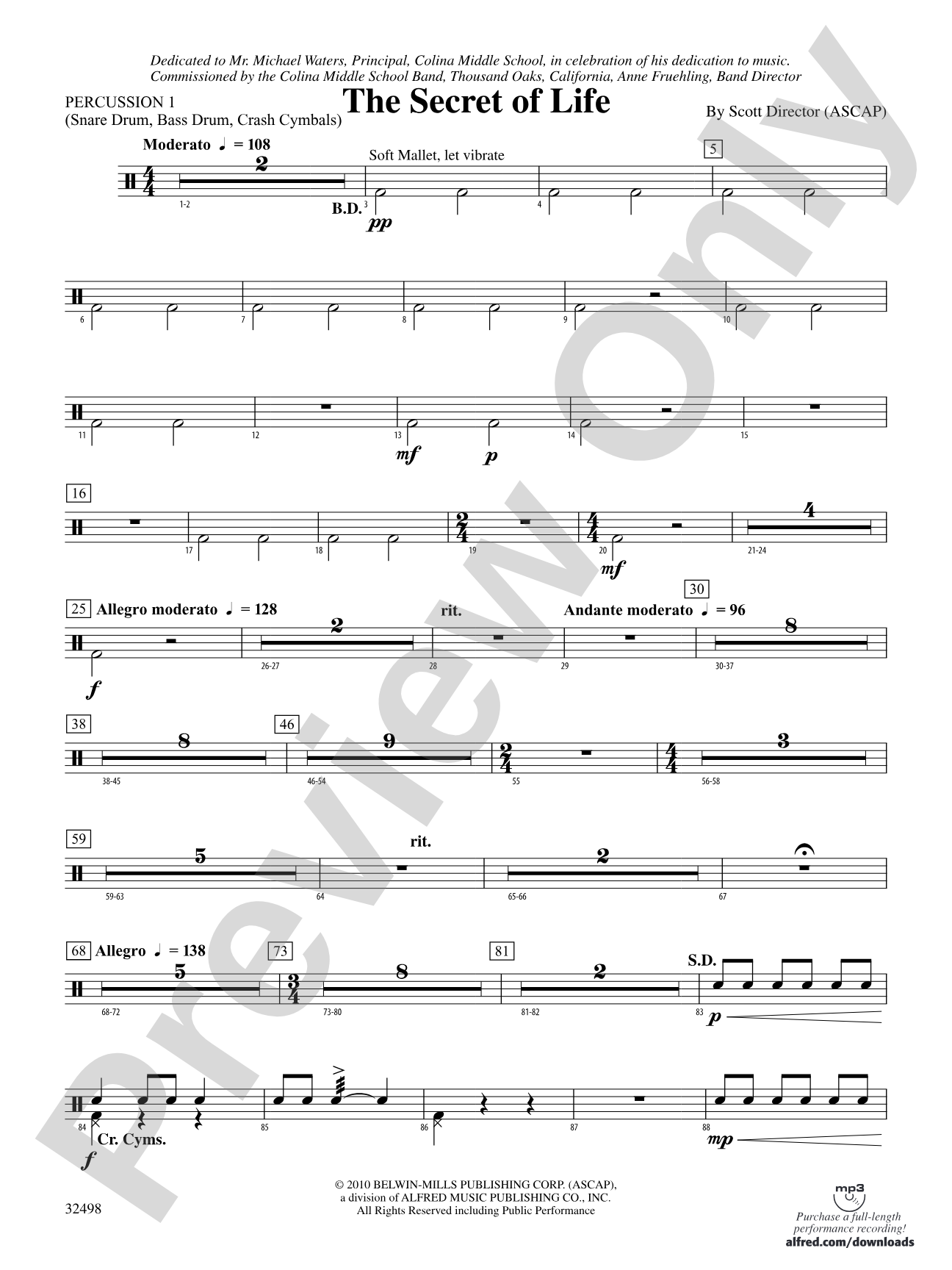 The Secret of Life: 1st Percussion