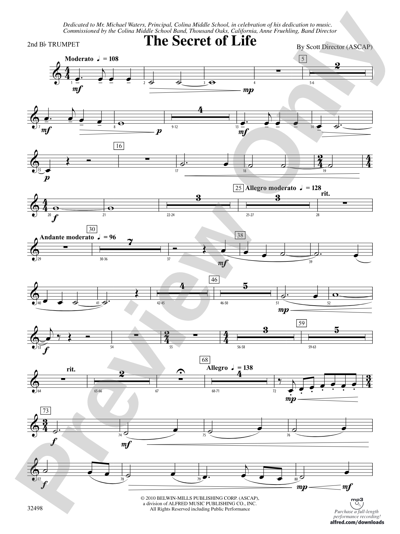 The Secret of Life: 2nd B-flat Trumpet