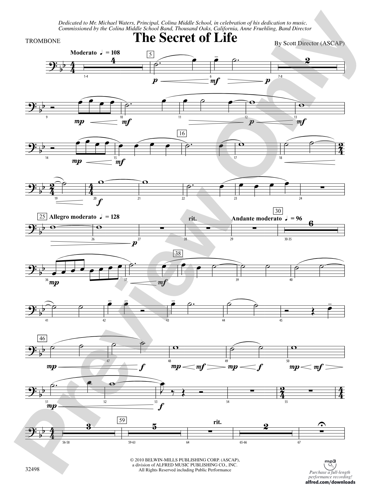 The Secret of Life: 1st Trombone