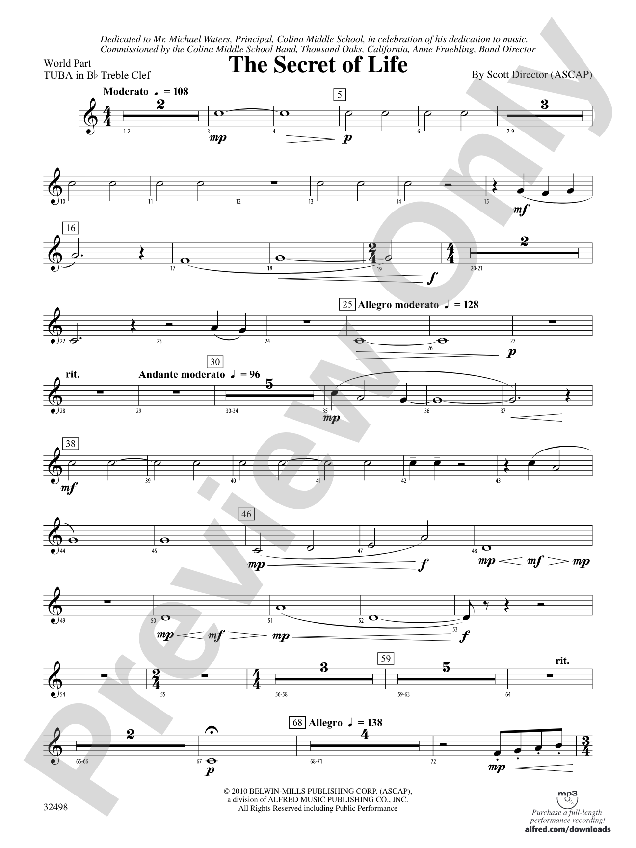 The Secret of Life: (wp) B-flat Tuba T.C.