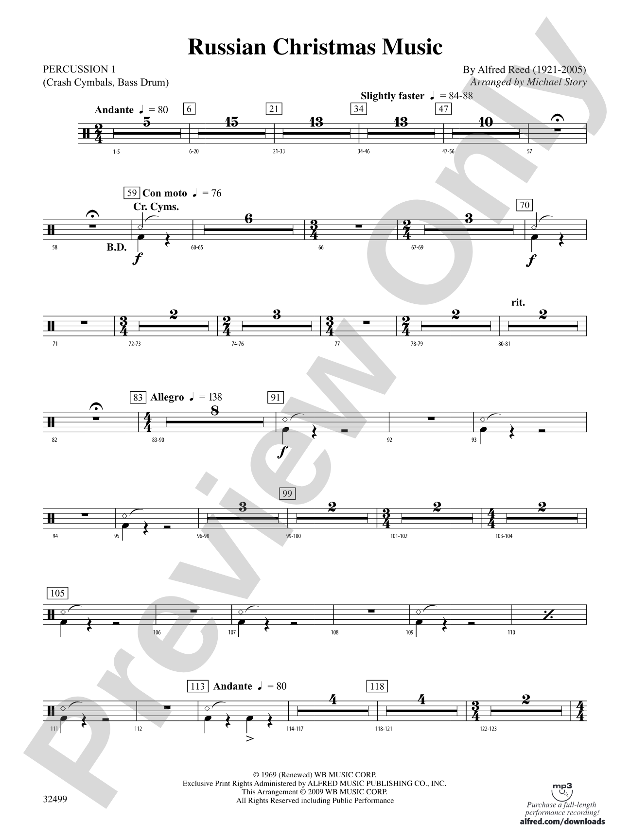 Russian Christmas Music: 1st Percussion