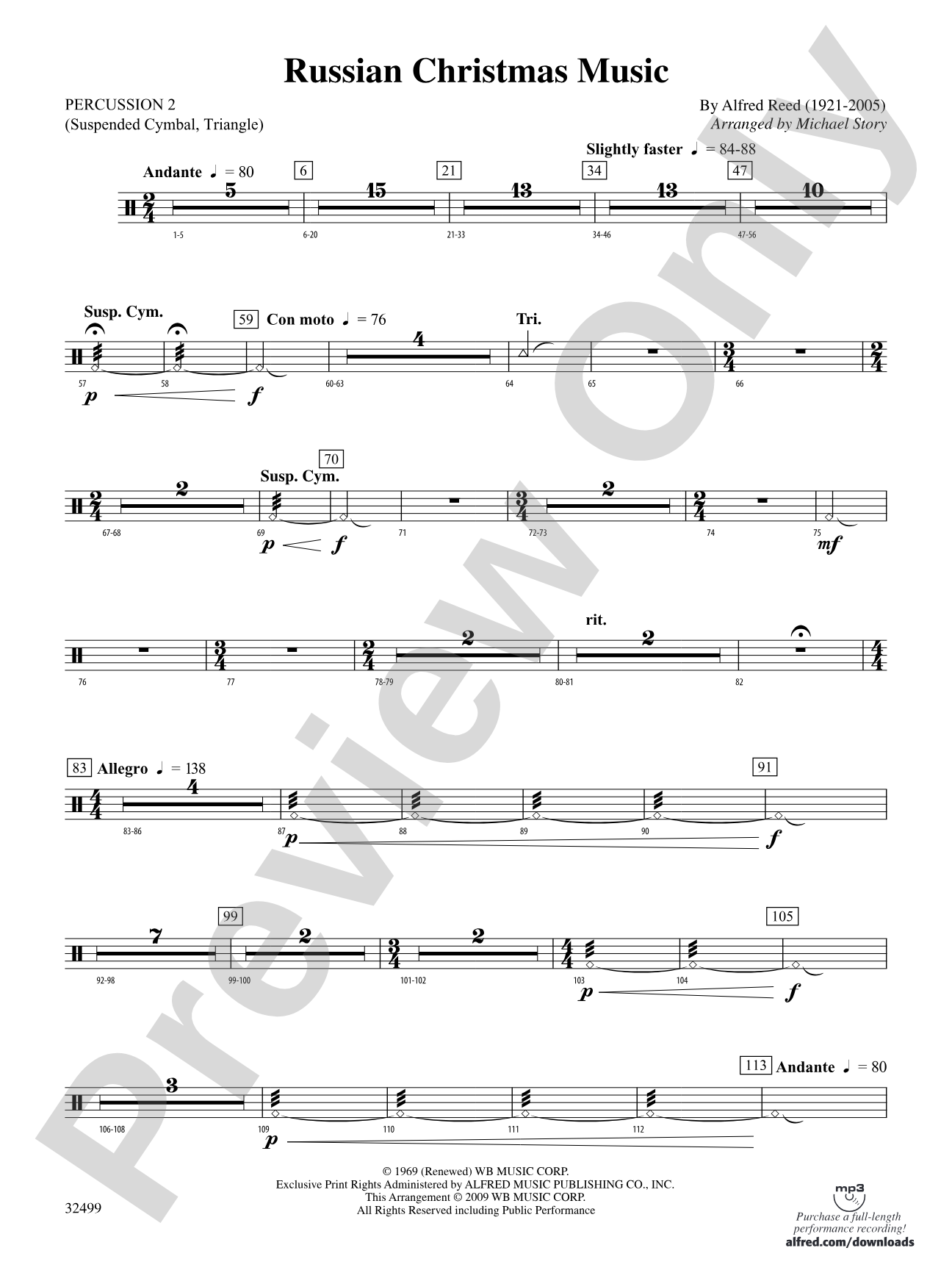 Russian Christmas Music: 2nd Percussion