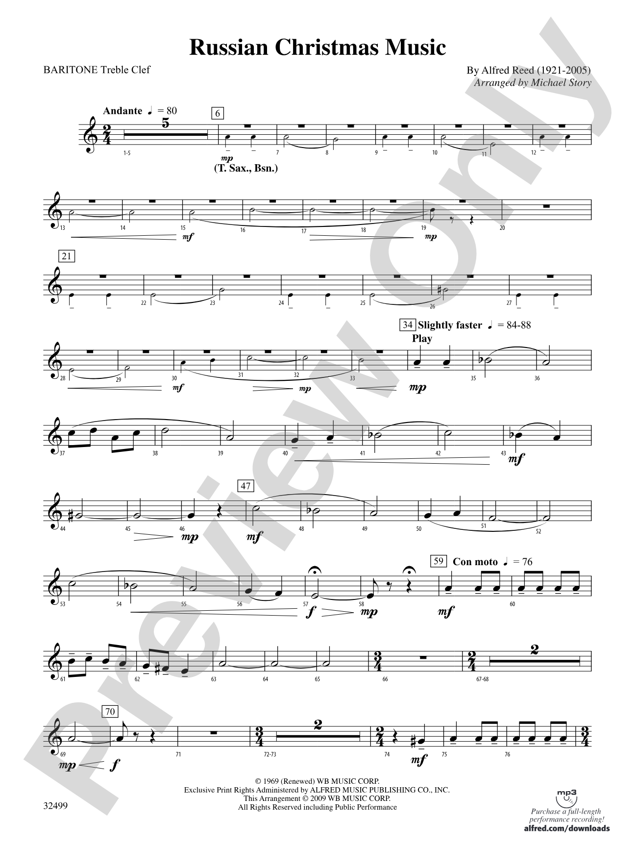 Russian Christmas Music: (wp) Baritone T.C.