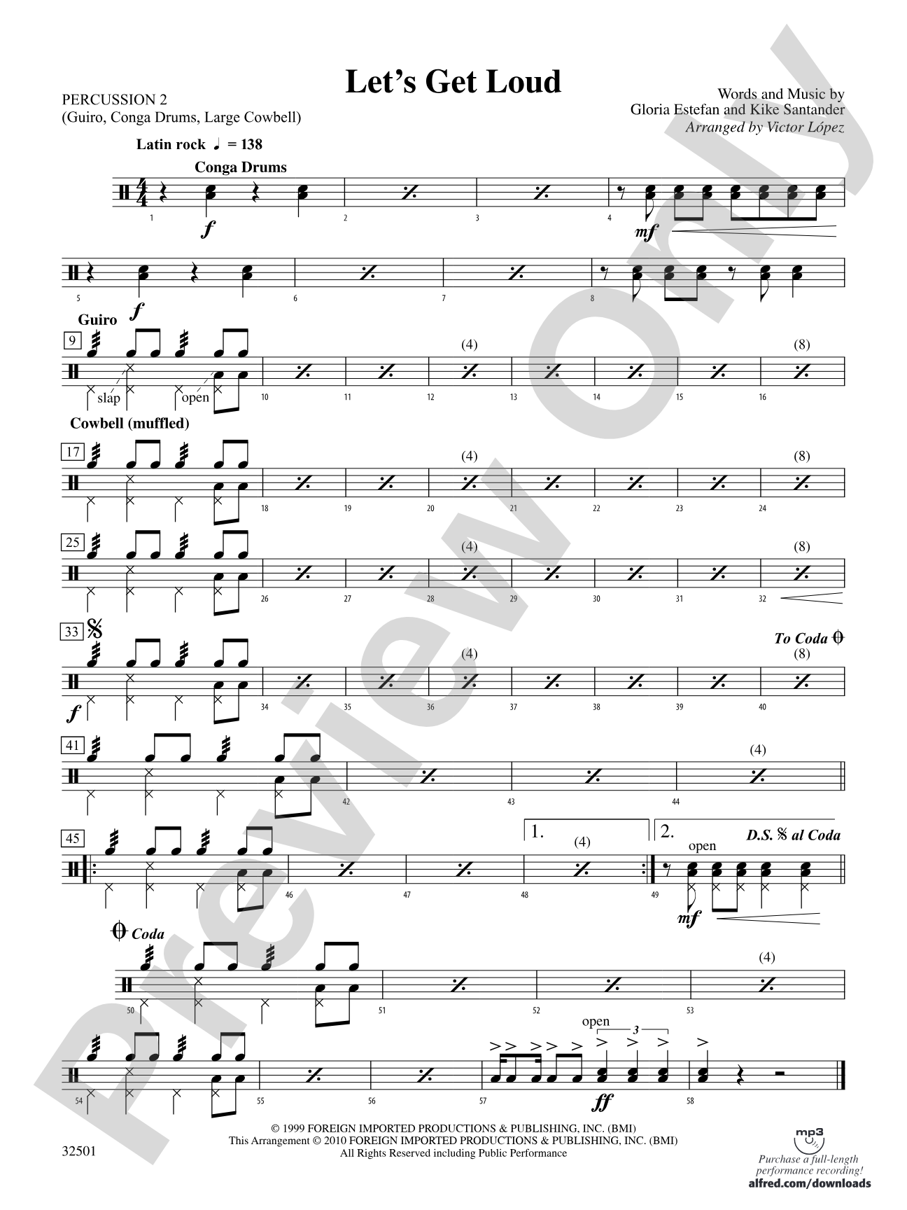 Let's Get Loud: 2nd Percussion
