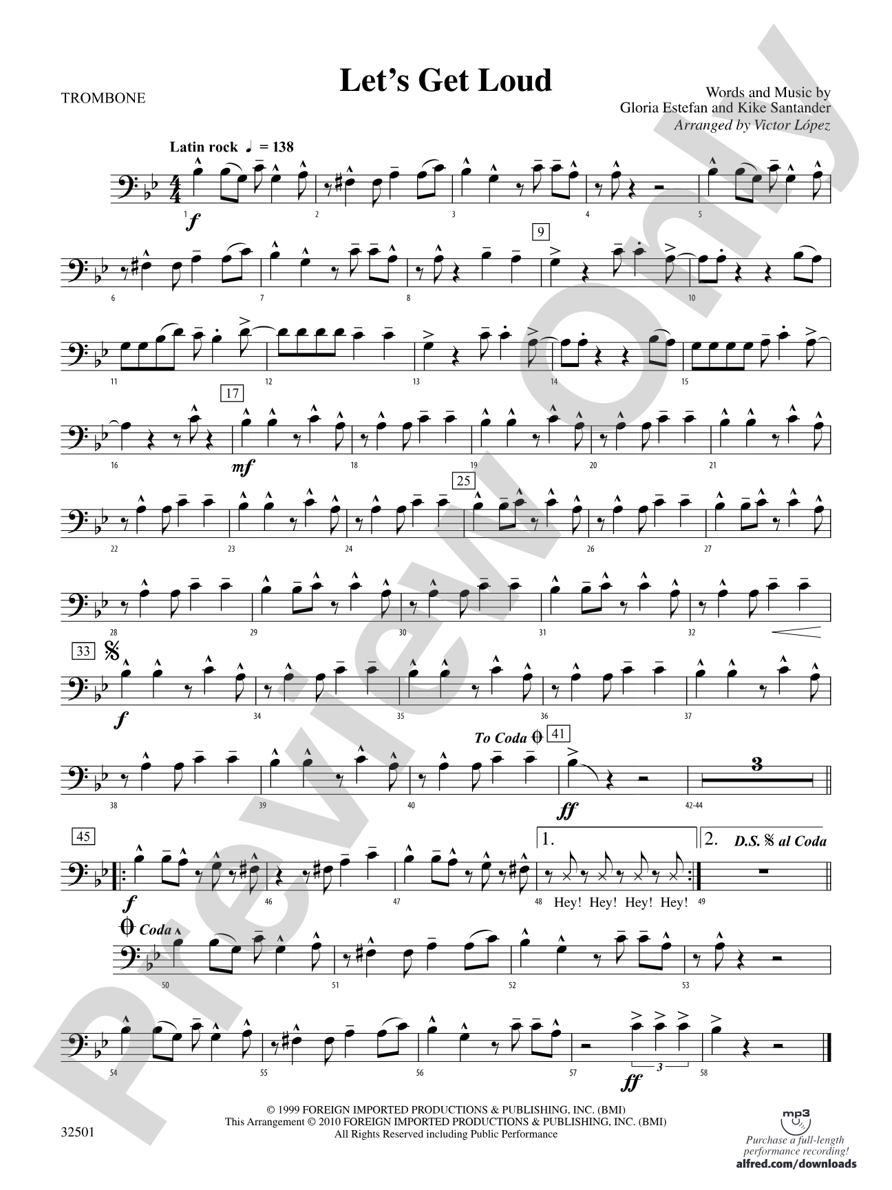 Let's Get Loud: 1st Trombone