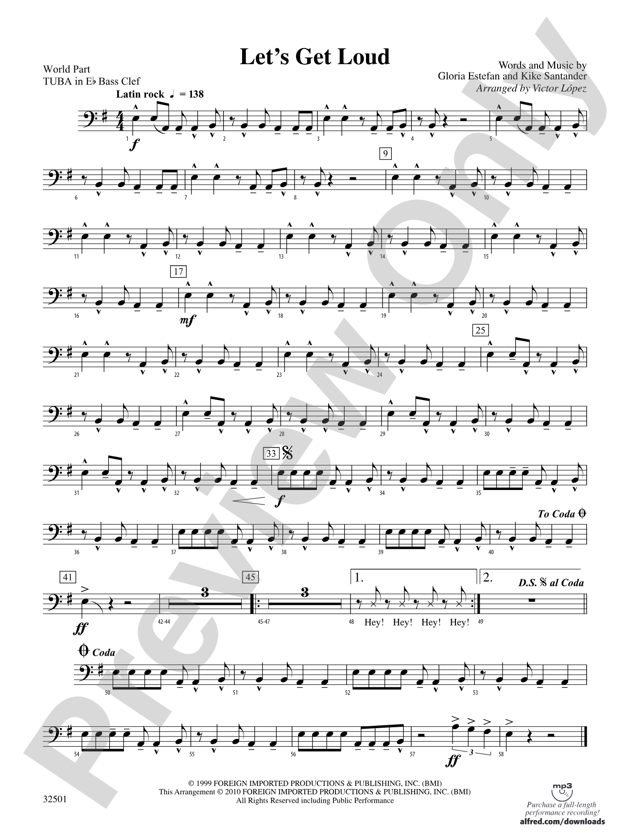 Let's Get Loud: (wp) E-flat Tuba B.C.