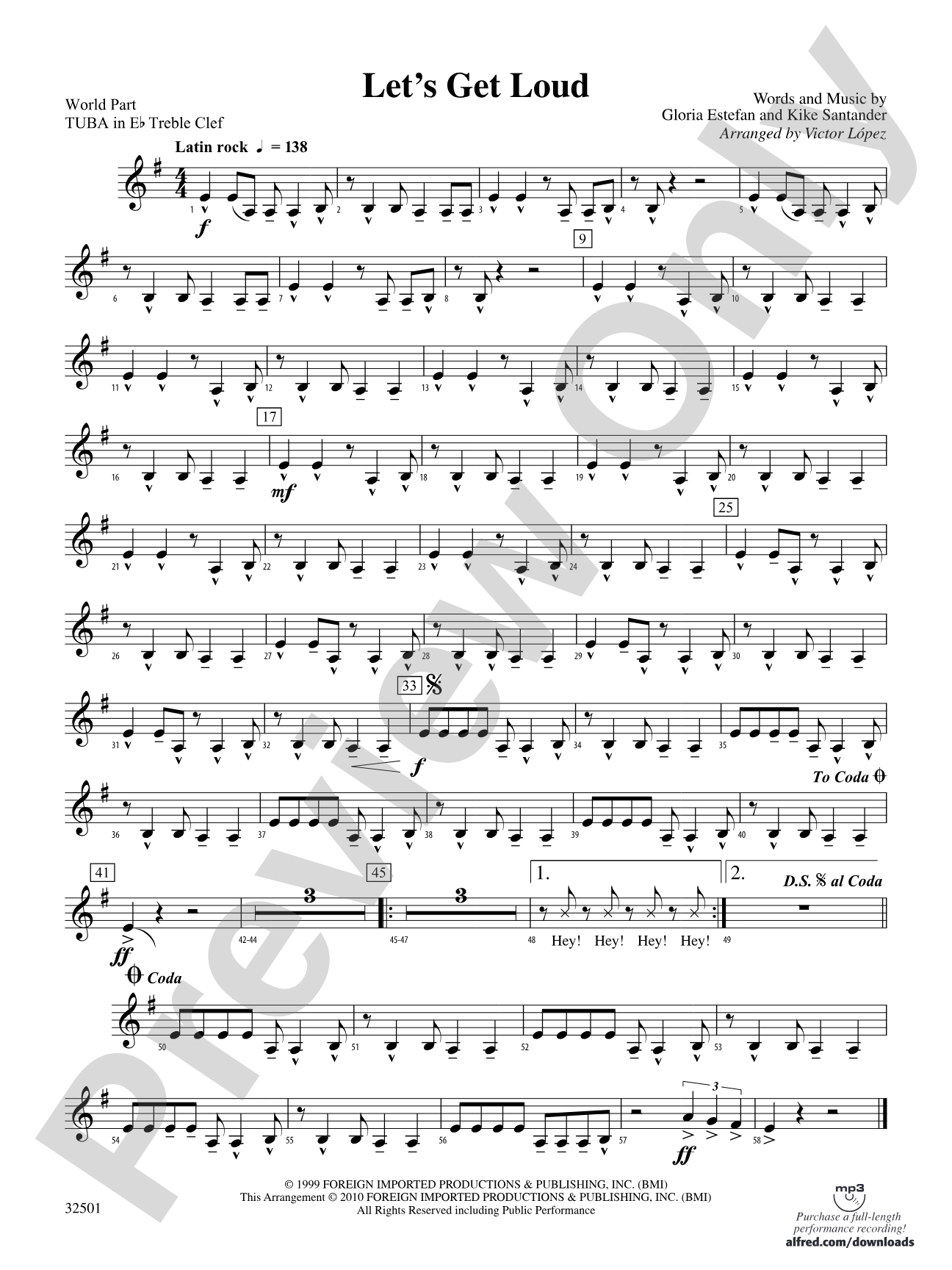 Let's Get Loud: (wp) E-flat Tuba T.C.
