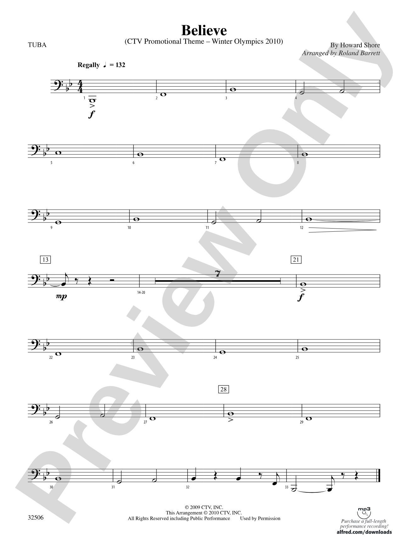 Believe (Winter Olympics 2010): Tuba