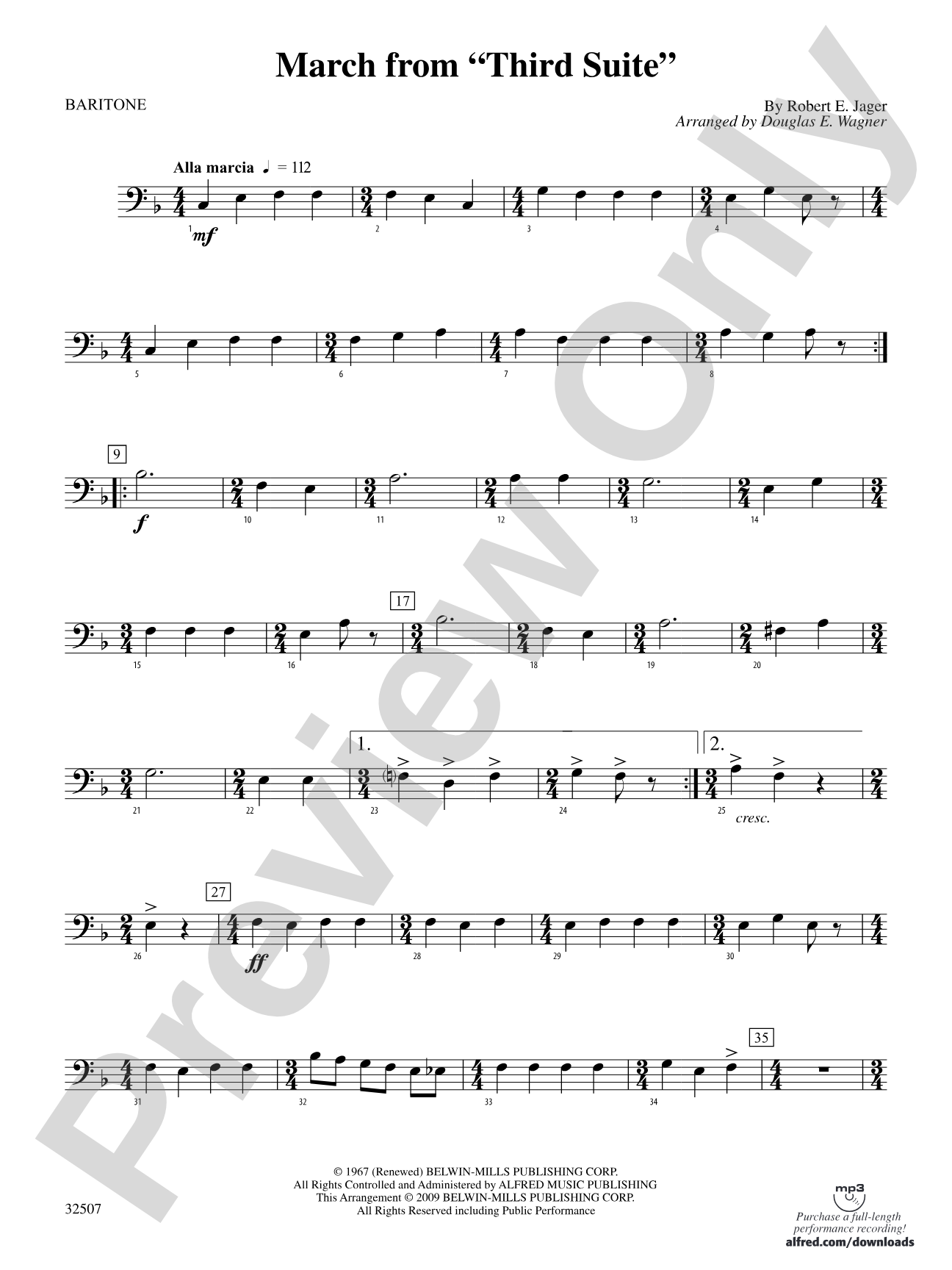 March from "Third Suite": Baritone B.C.