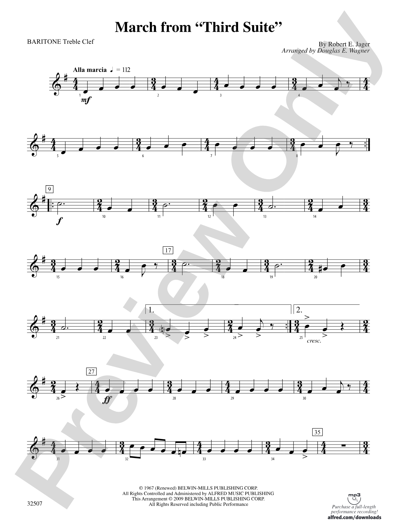 March from "Third Suite": Baritone T.C.