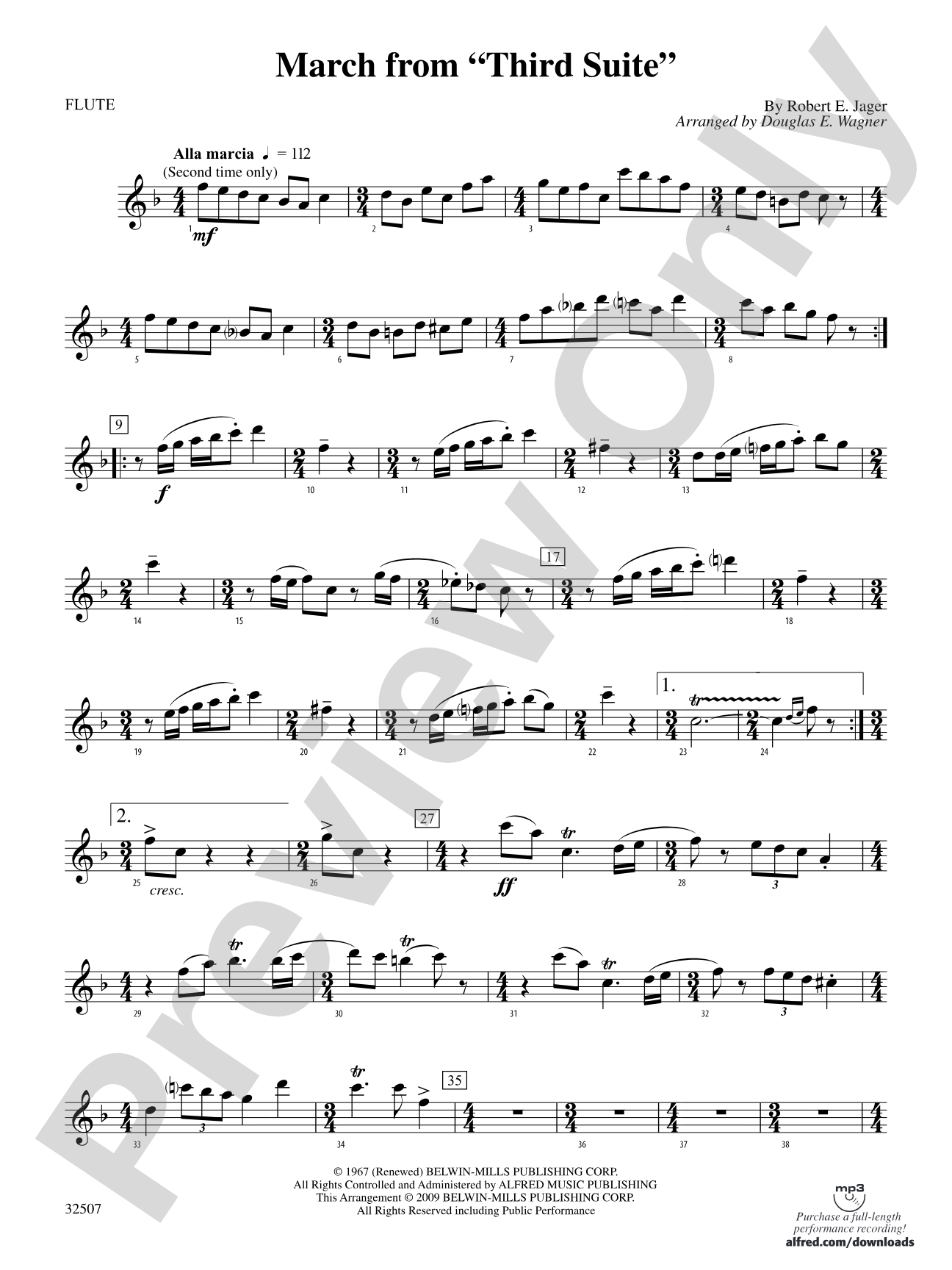 March from "Third Suite": Flute
