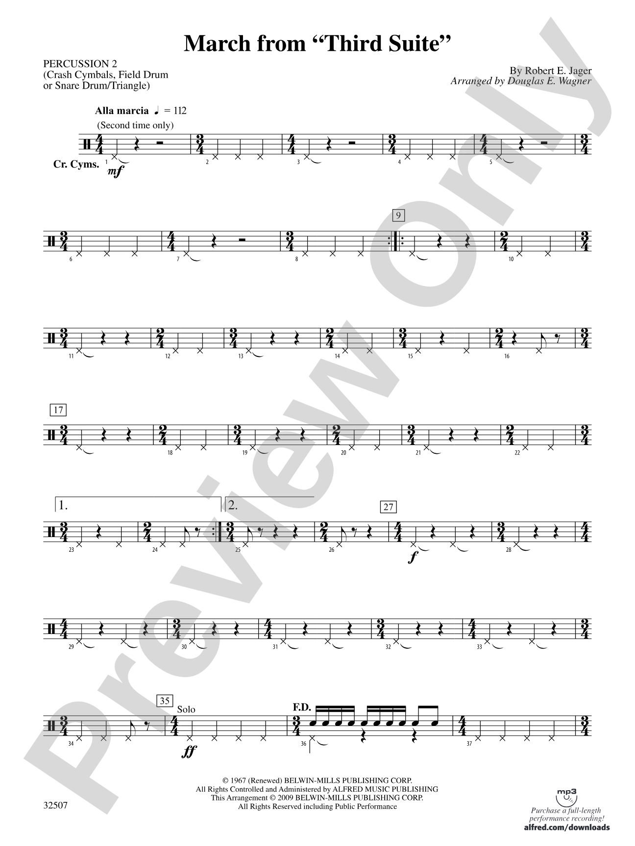 March from "Third Suite": 2nd Percussion