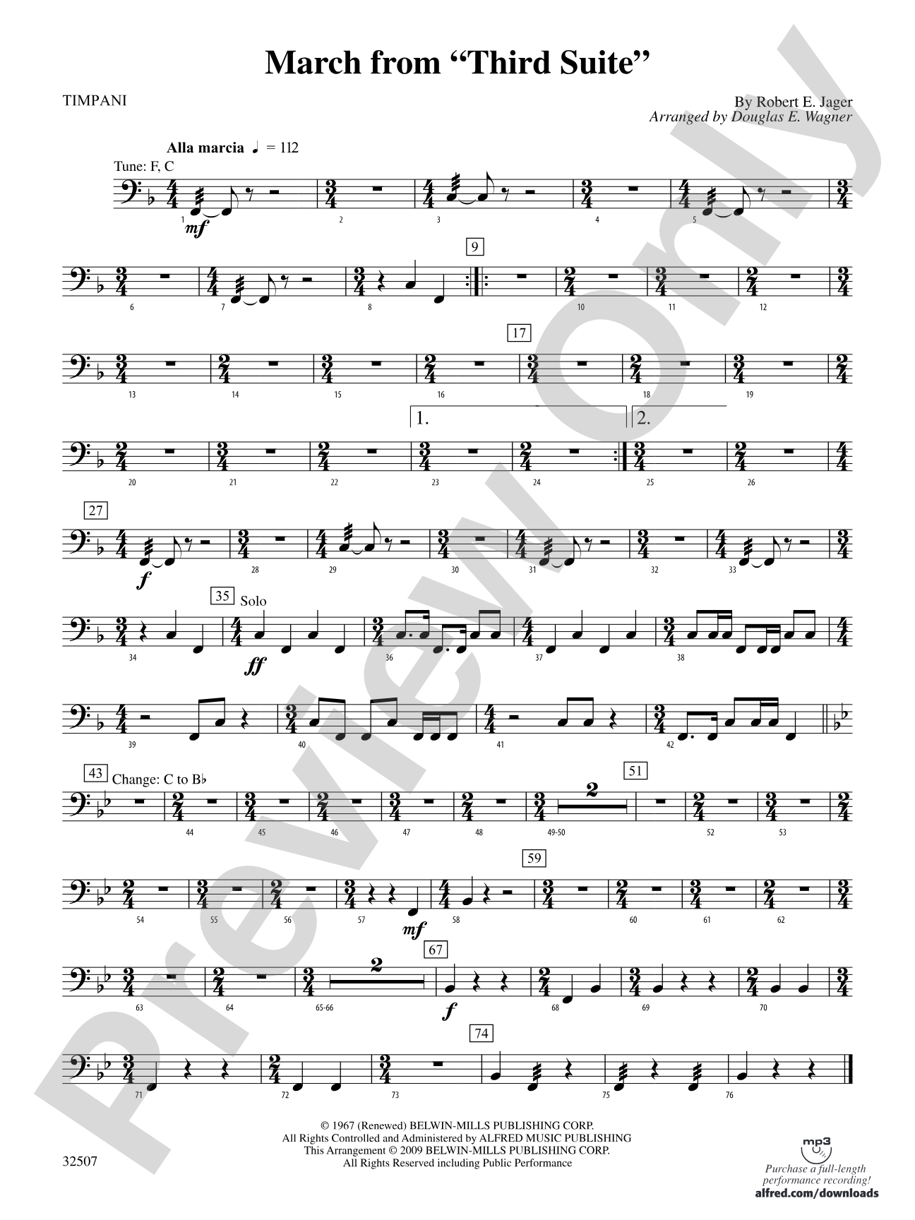 March from "Third Suite": Timpani
