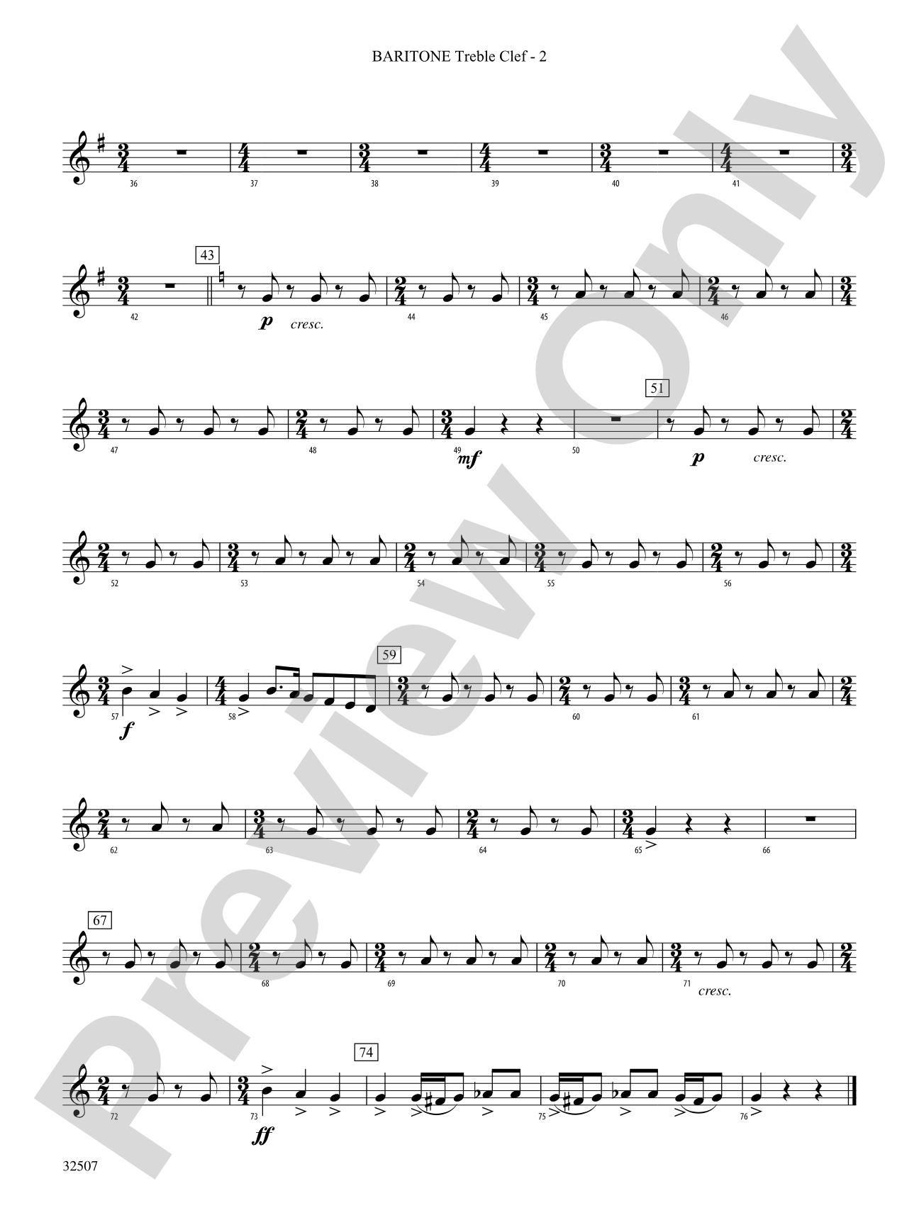 March from "Third Suite": (wp) Baritone T.C.