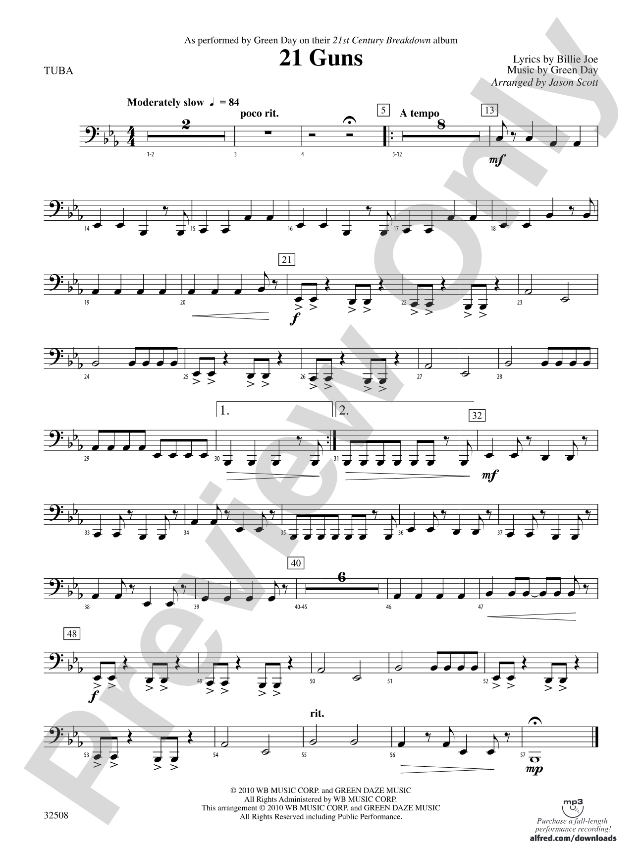21 Guns: Tuba