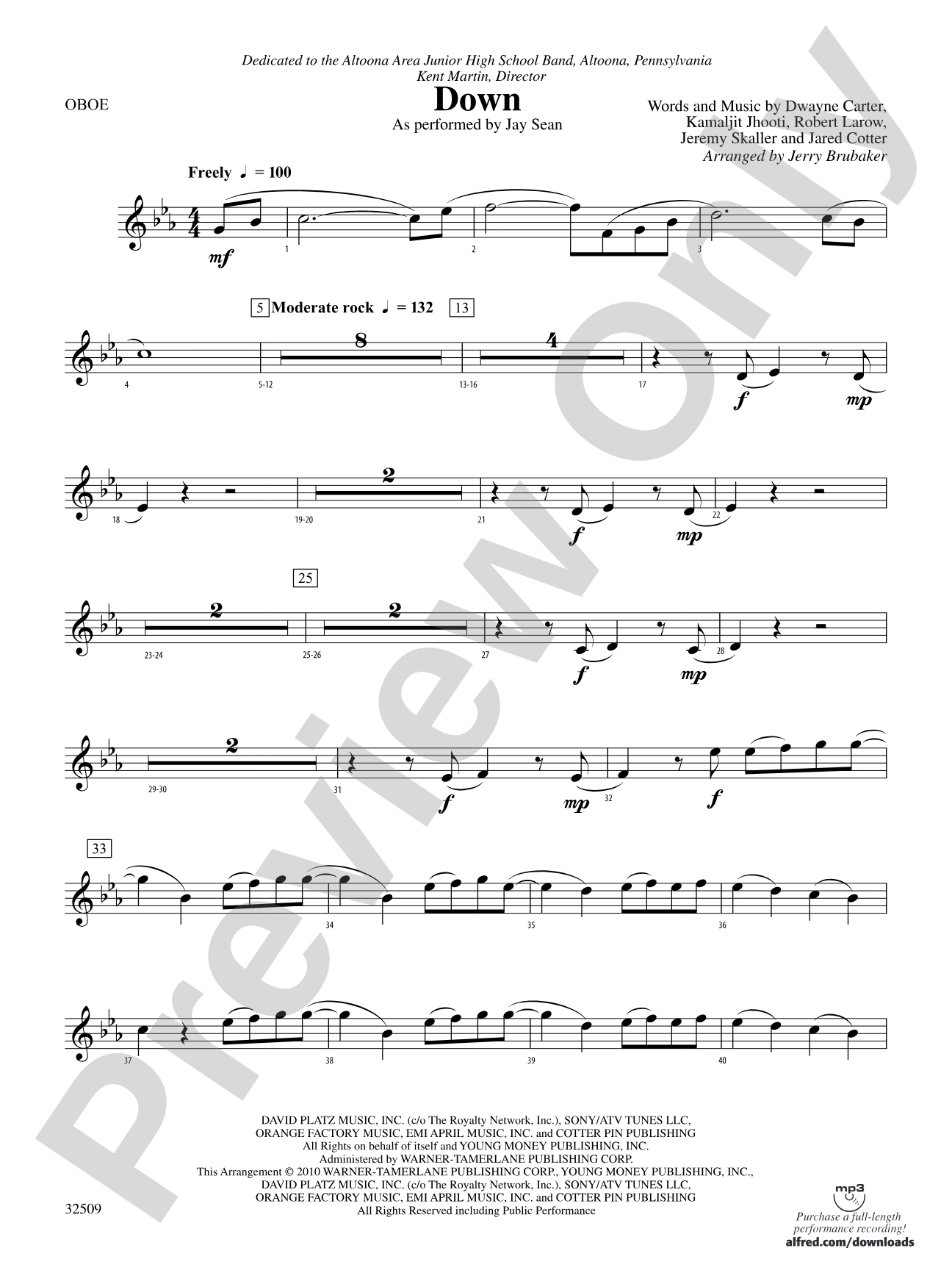 Down: Oboe