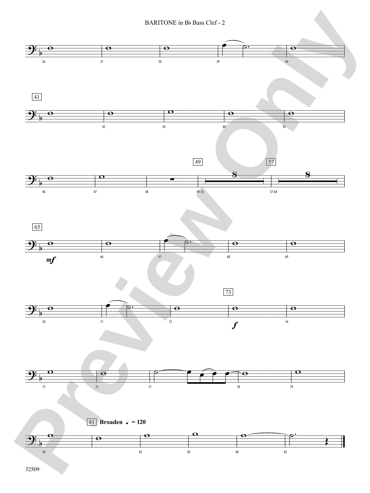 Down: (wp) B-flat Baritone B.C.