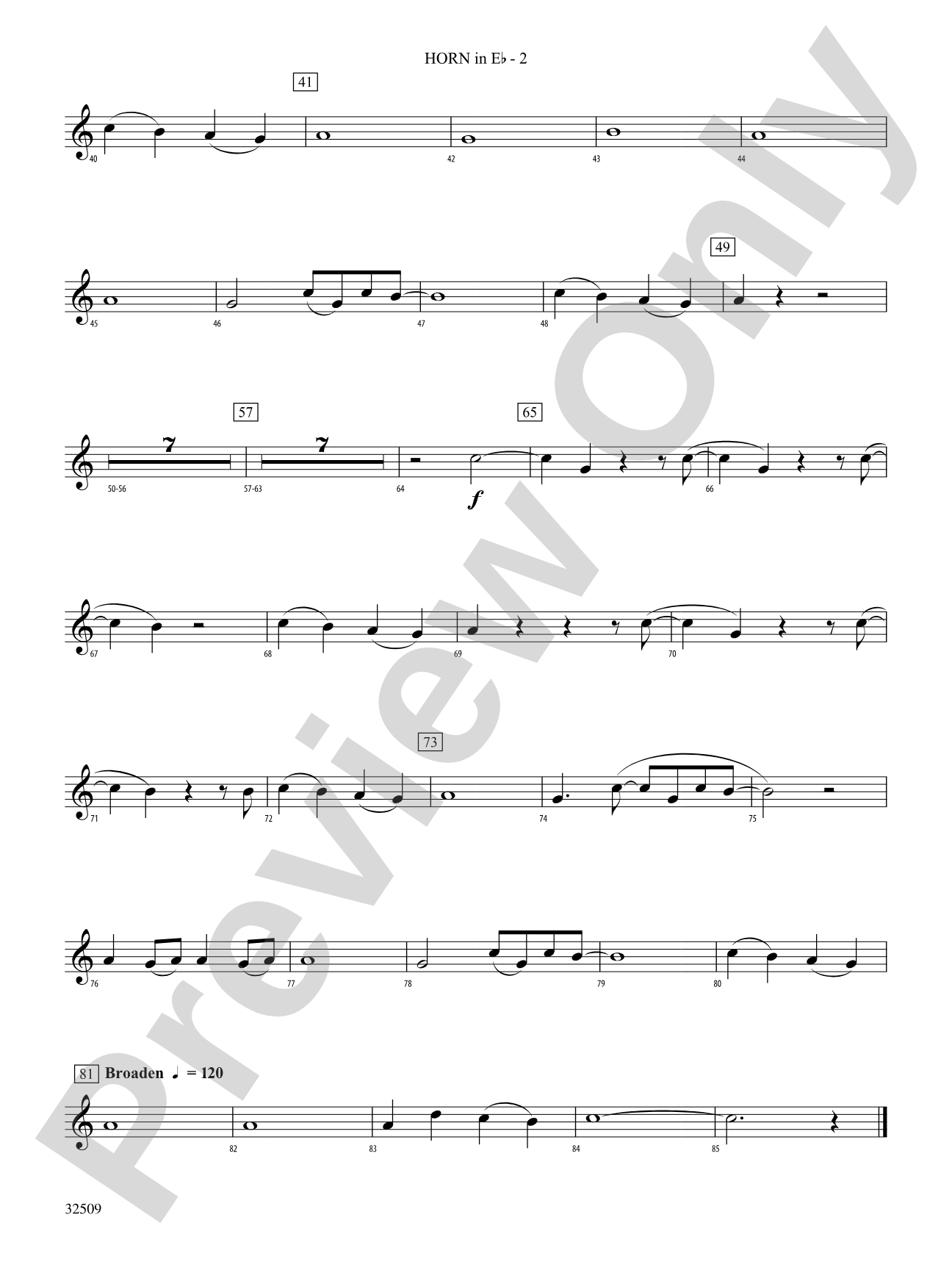Down: (wp) 1st Horn in E-flat