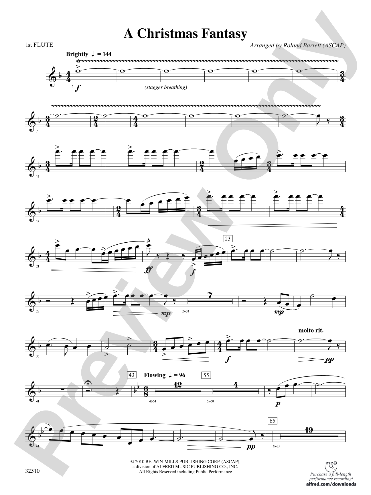 A Christmas Fantasy: Flute