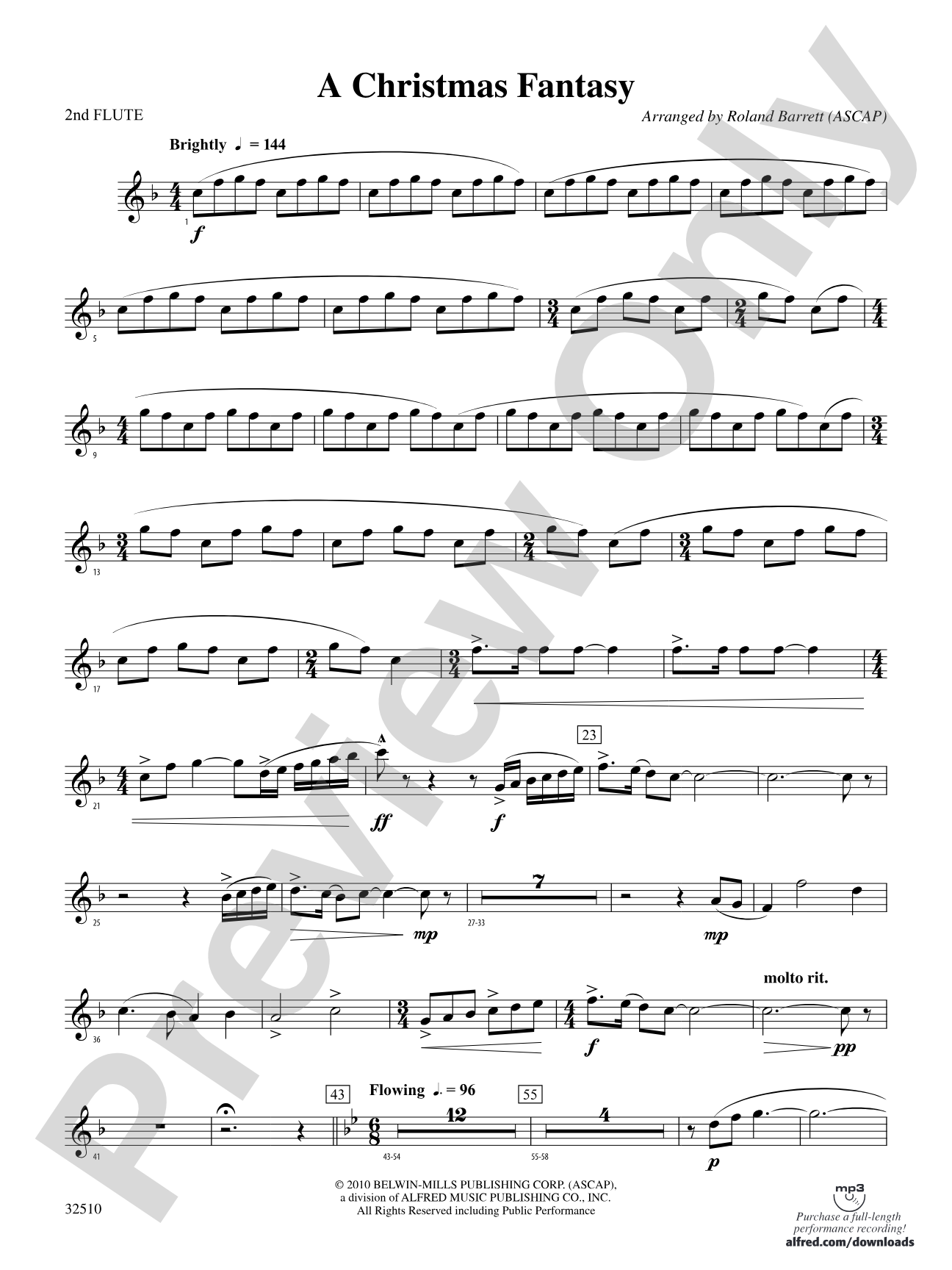 A Christmas Fantasy: 2nd Flute