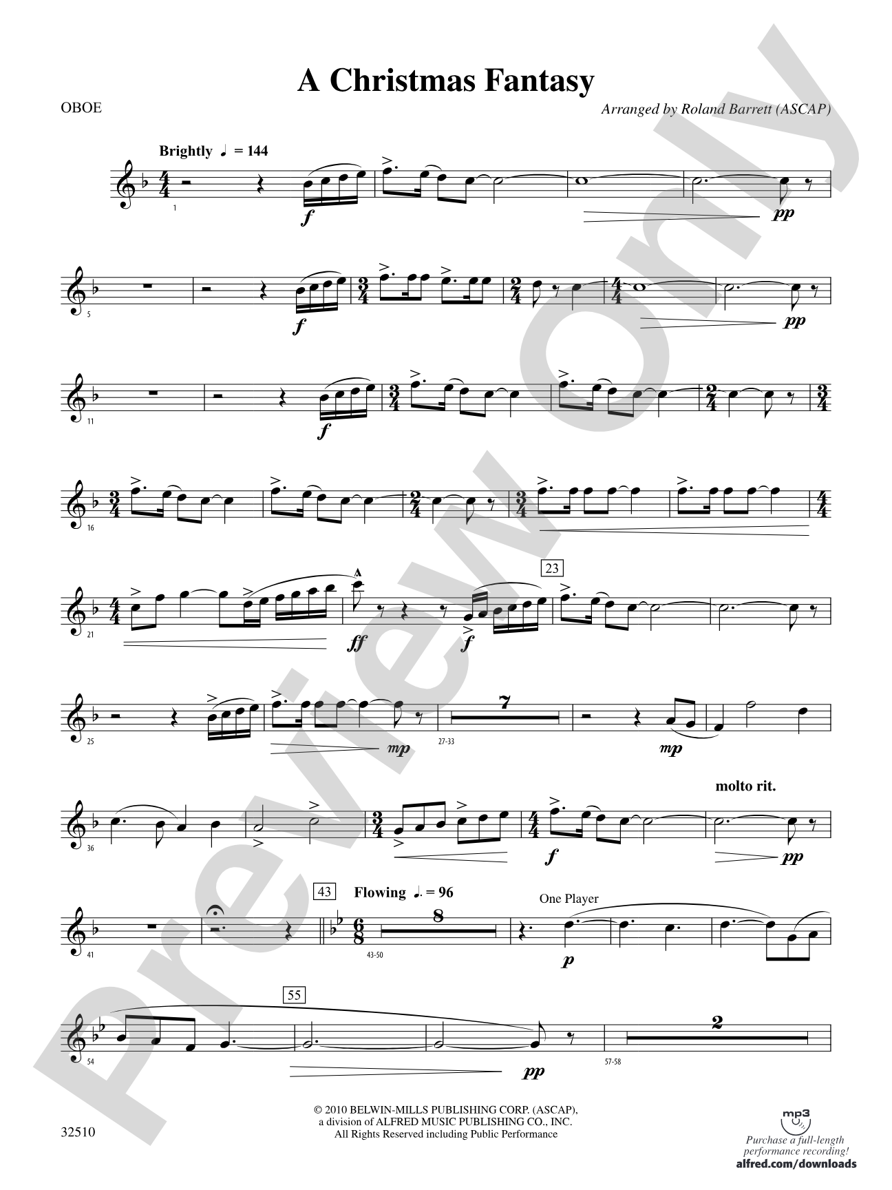 A Christmas Fantasy: Oboe
