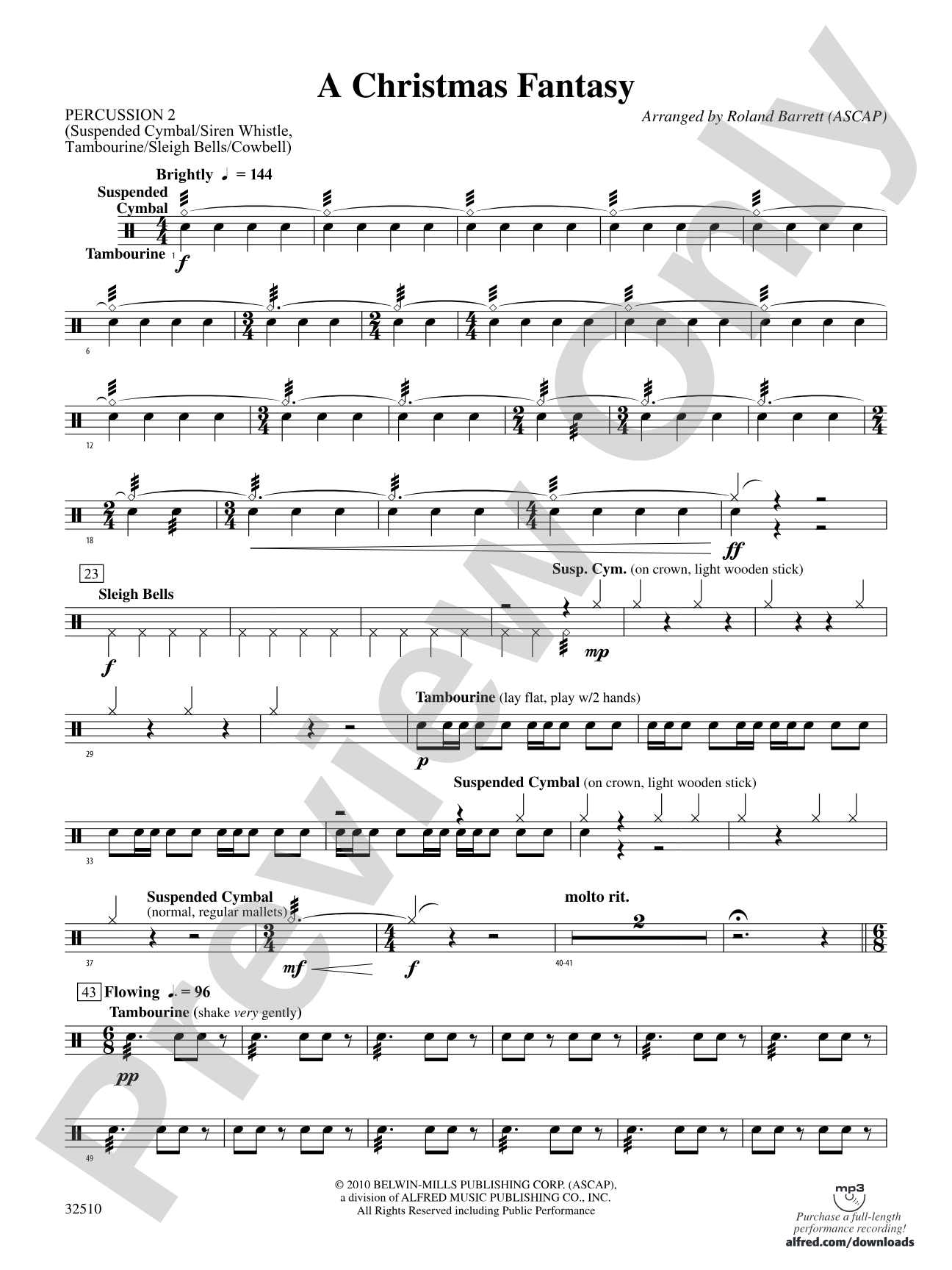A Christmas Fantasy: 2nd Percussion