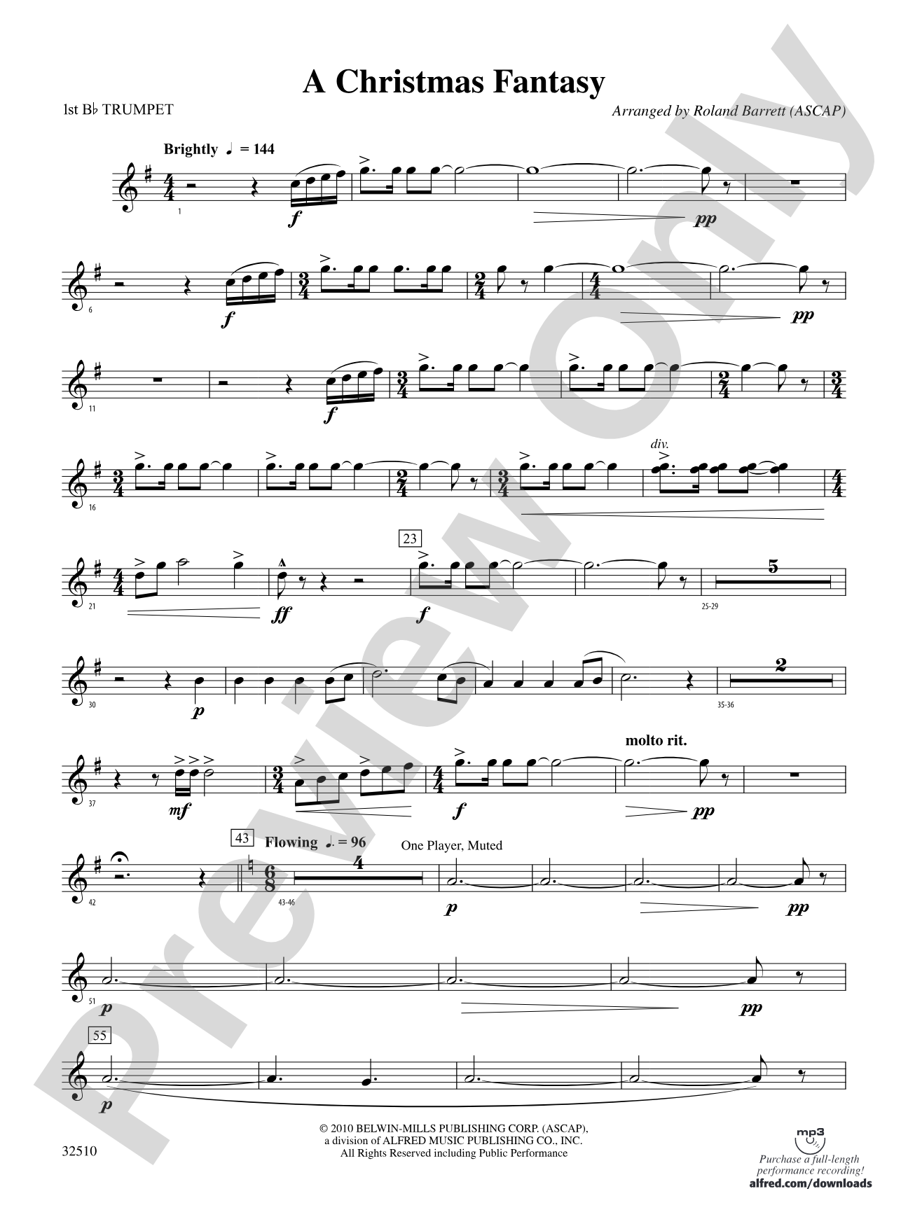 A Christmas Fantasy: 1st B-flat Trumpet
