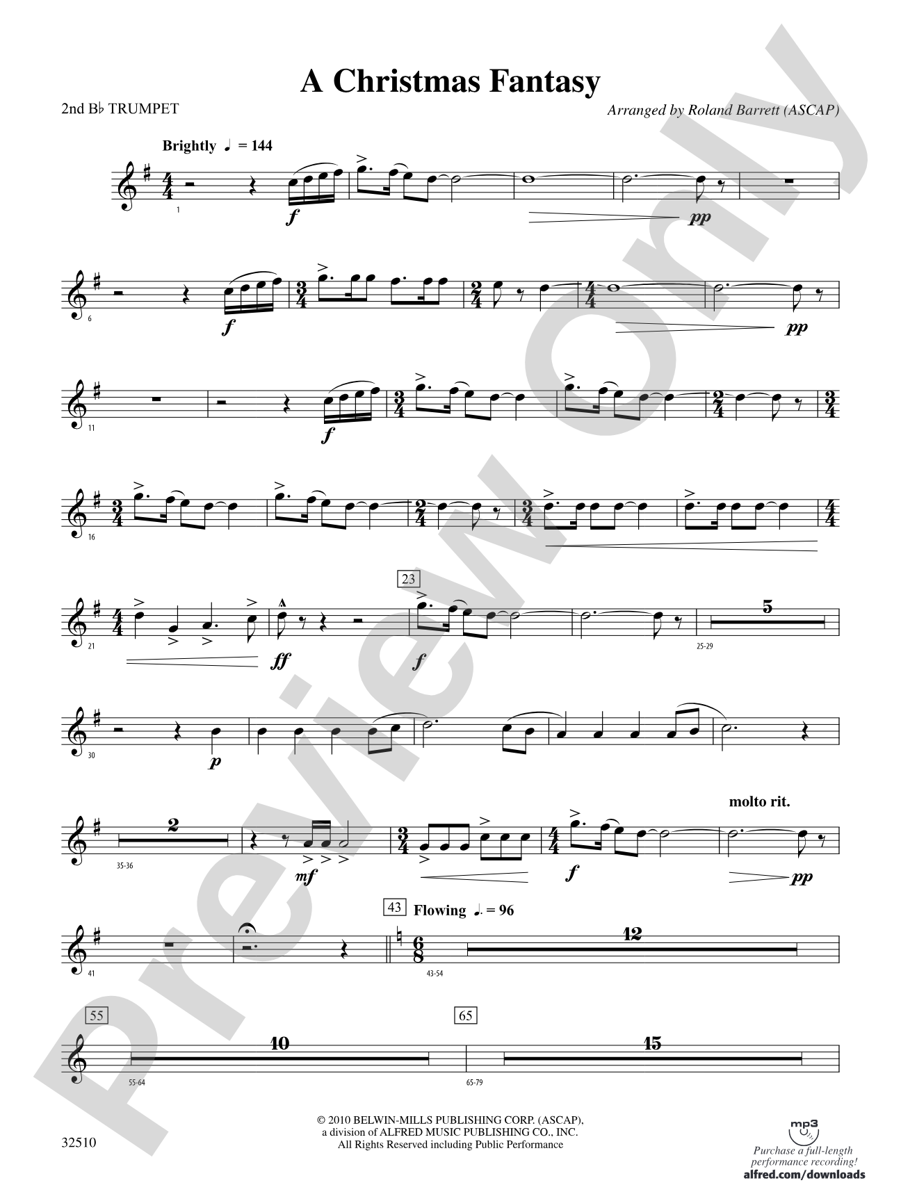 A Christmas Fantasy: 2nd B-flat Trumpet