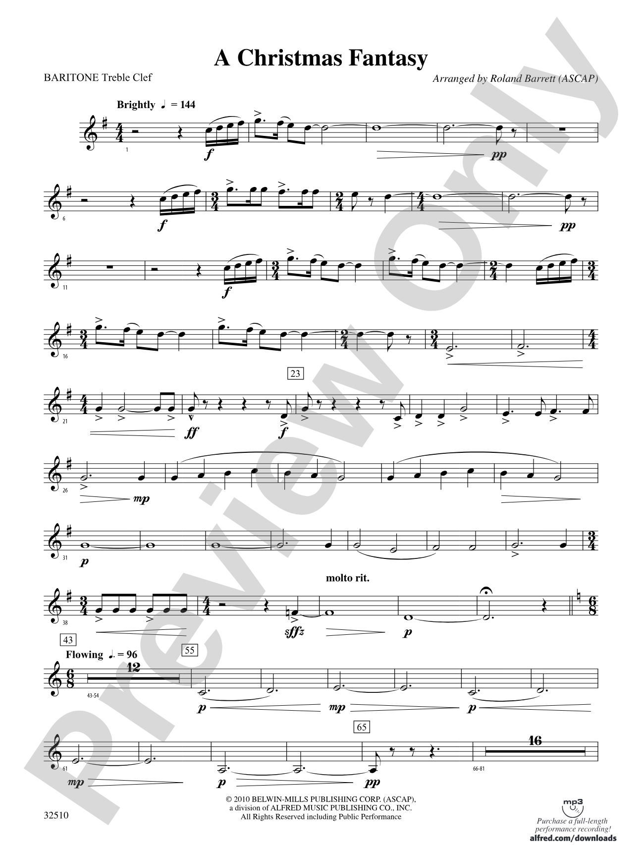 A Christmas Fantasy: (wp) Baritone T.C.