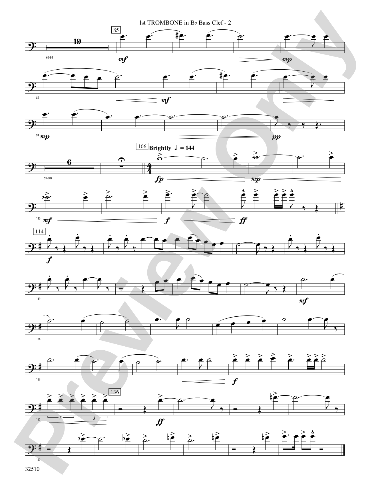 A Christmas Fantasy: (wp) 1st B-flat Trombone B.C.