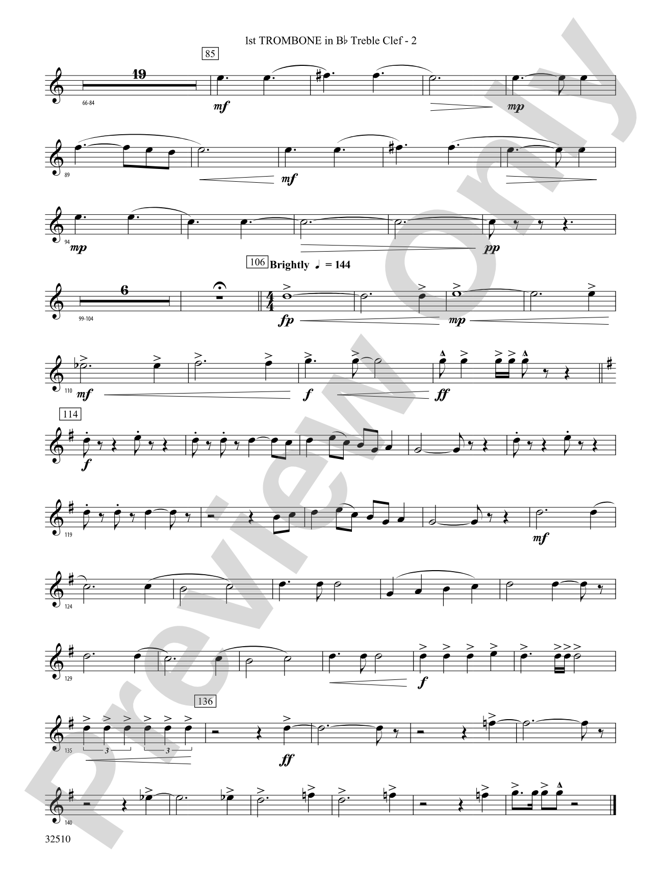 A Christmas Fantasy: (wp) 1st B-flat Trombone T.C.