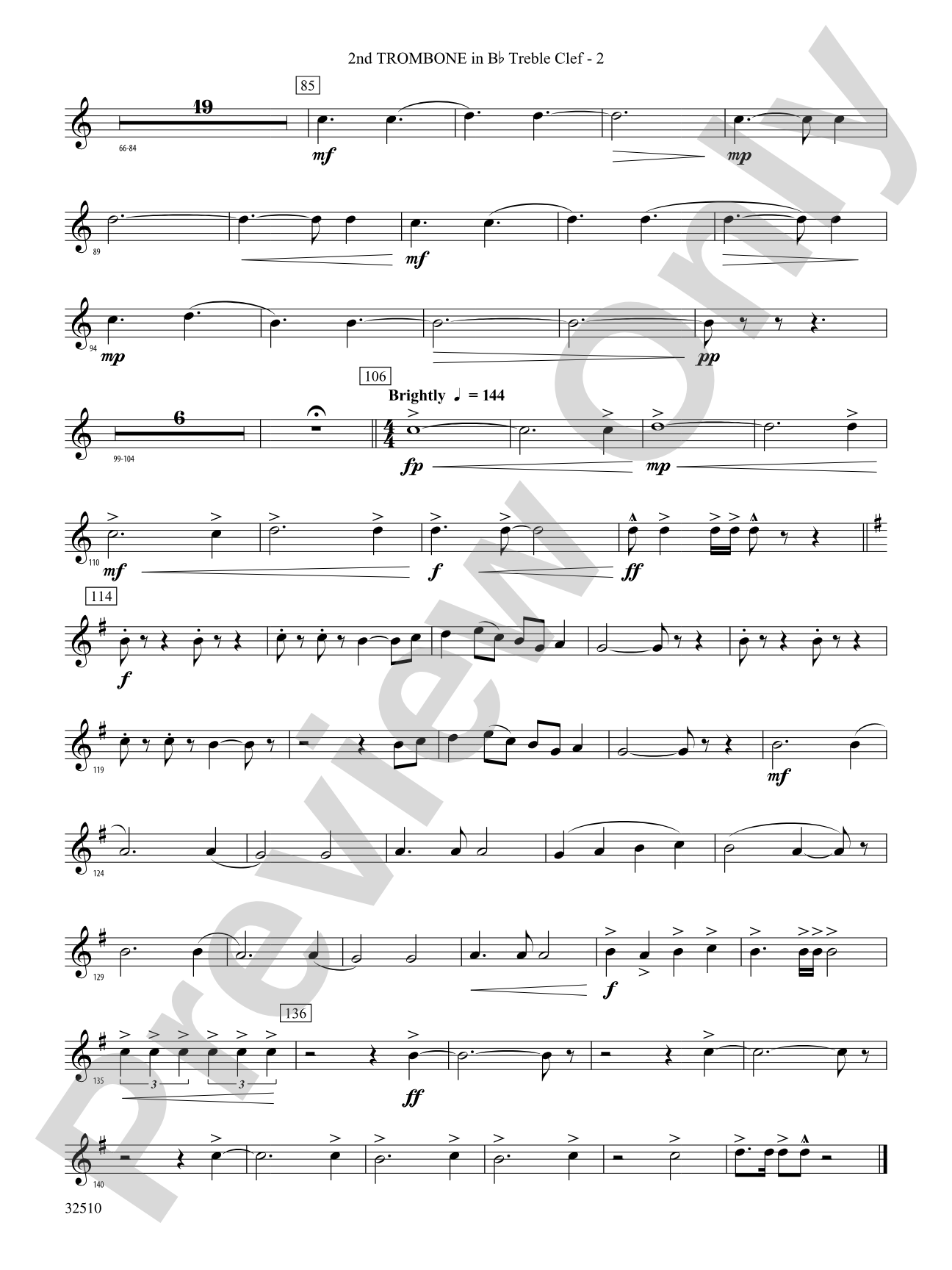 A Christmas Fantasy: (wp) 2nd B-flat Trombone T.C.