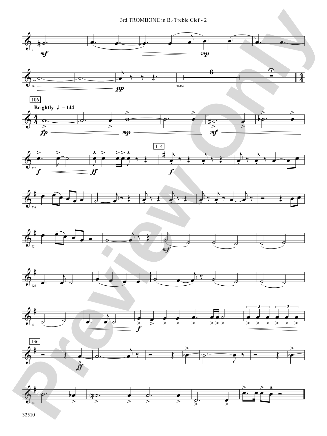 A Christmas Fantasy: (wp) 3rd B-flat Trombone T.C.