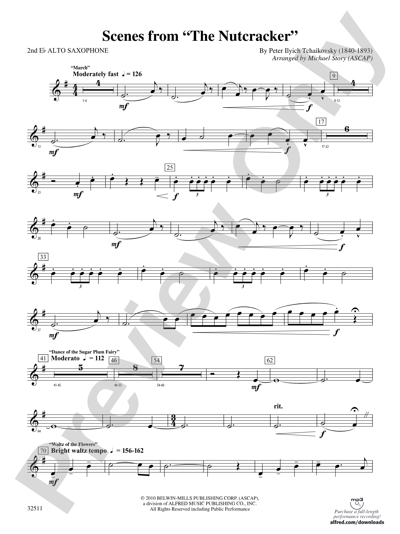 Scenes from The Nutcracker: 2nd E-flat Alto Saxophone