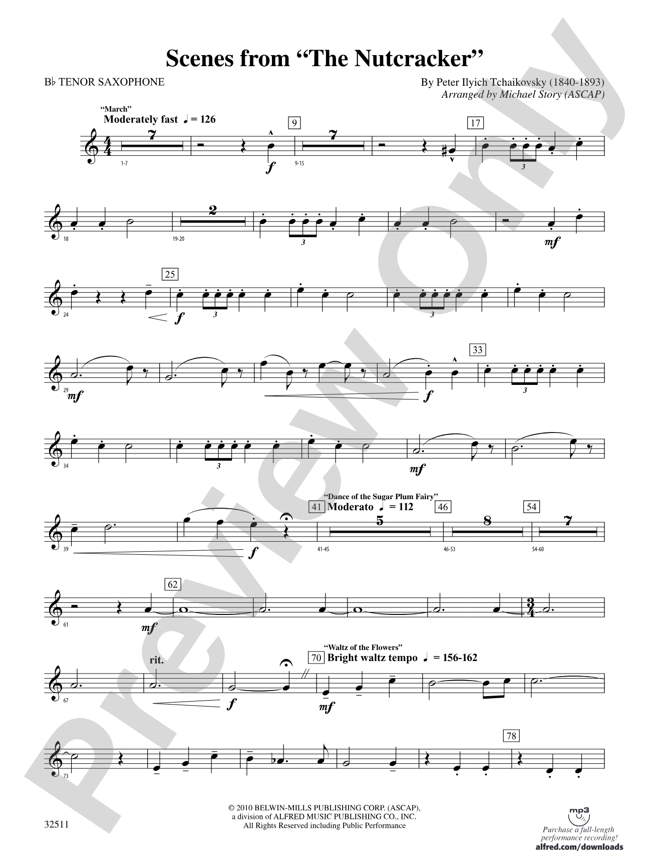 Scenes from The Nutcracker: B-flat Tenor Saxophone
