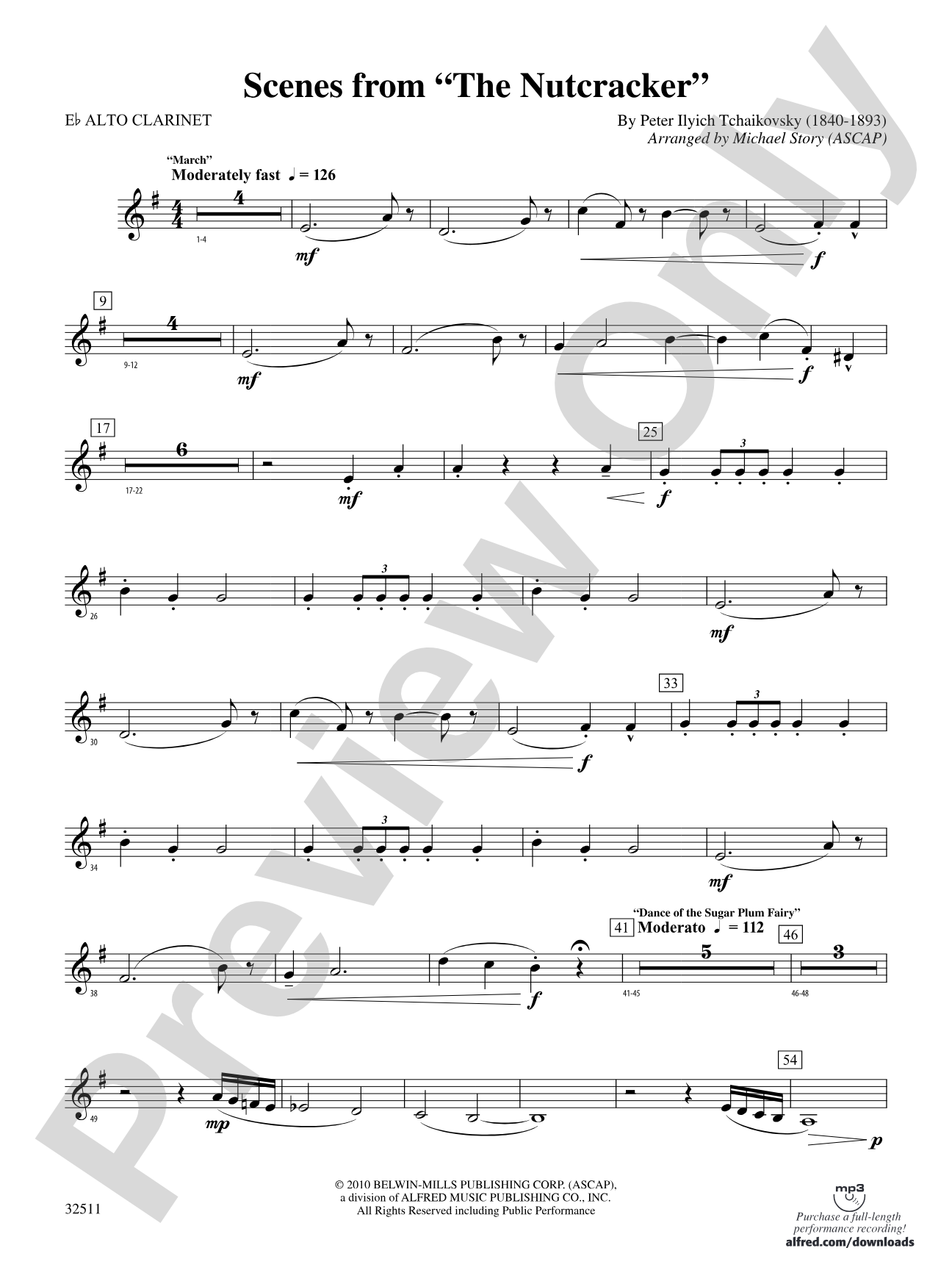 Scenes from The Nutcracker: (wp) E-flat Alto Clarinet