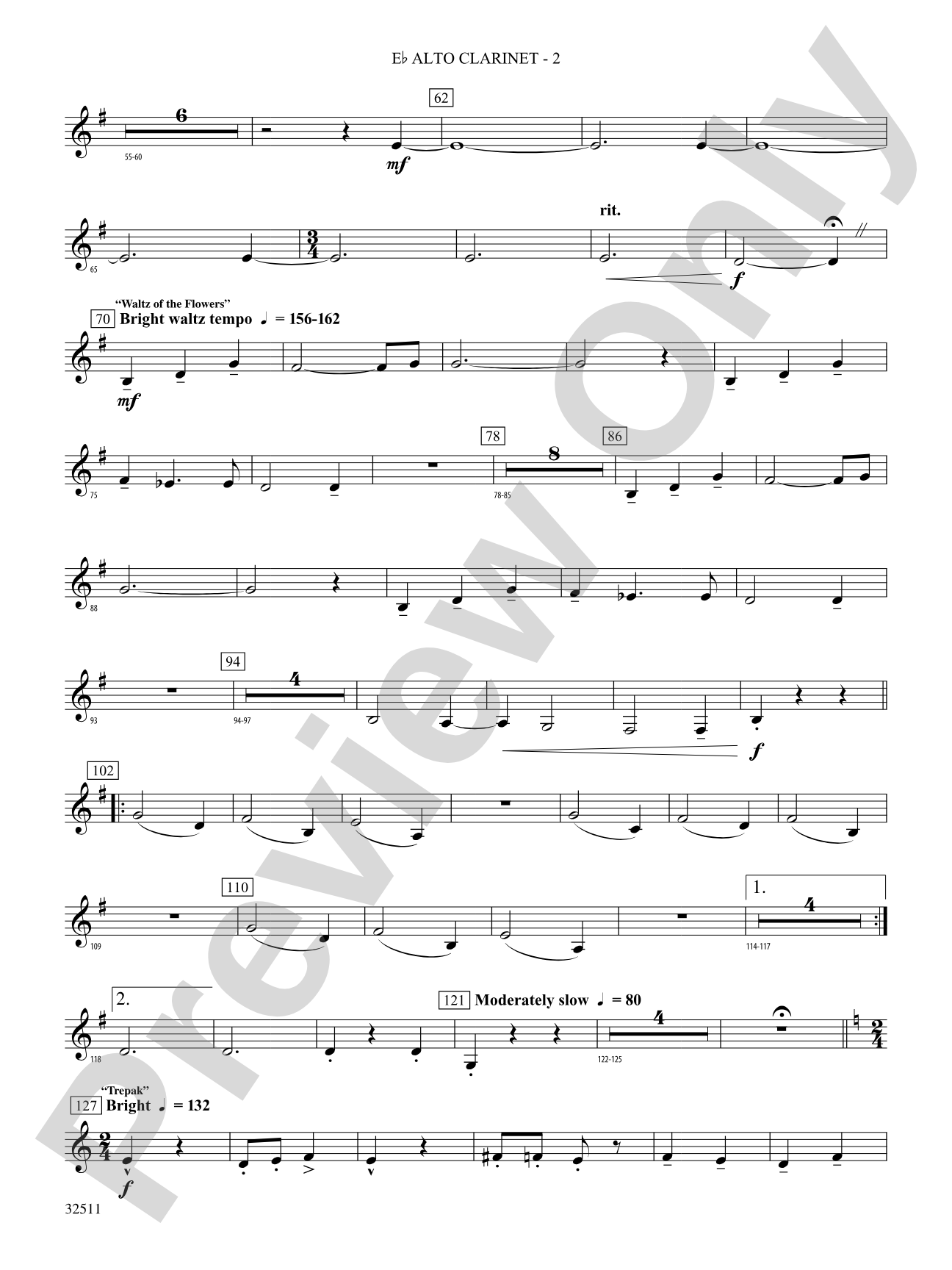 Scenes from The Nutcracker: (wp) E-flat Alto Clarinet