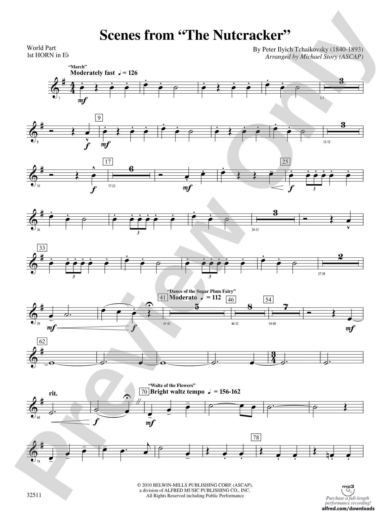 Scenes from The Nutcracker: (wp) 1st Horn in E-flat